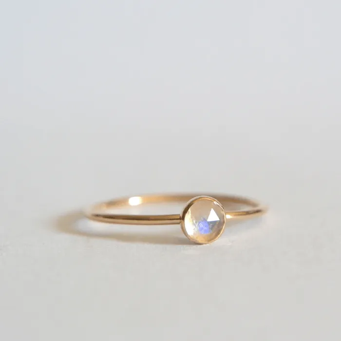 14k Celeste Moonstone Ring