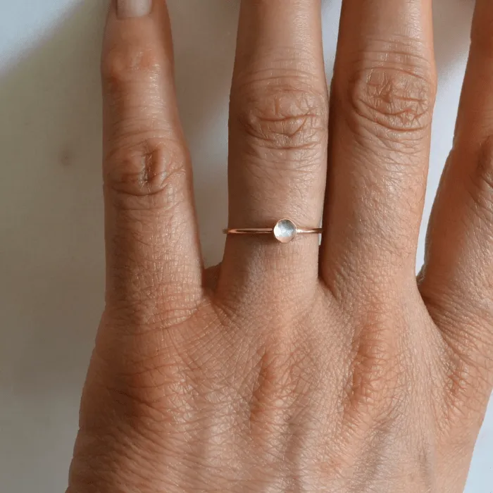 14k Celeste Moonstone Ring