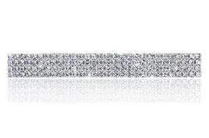 4 Row Rhinestone Barrette - #13939 - Extra Large