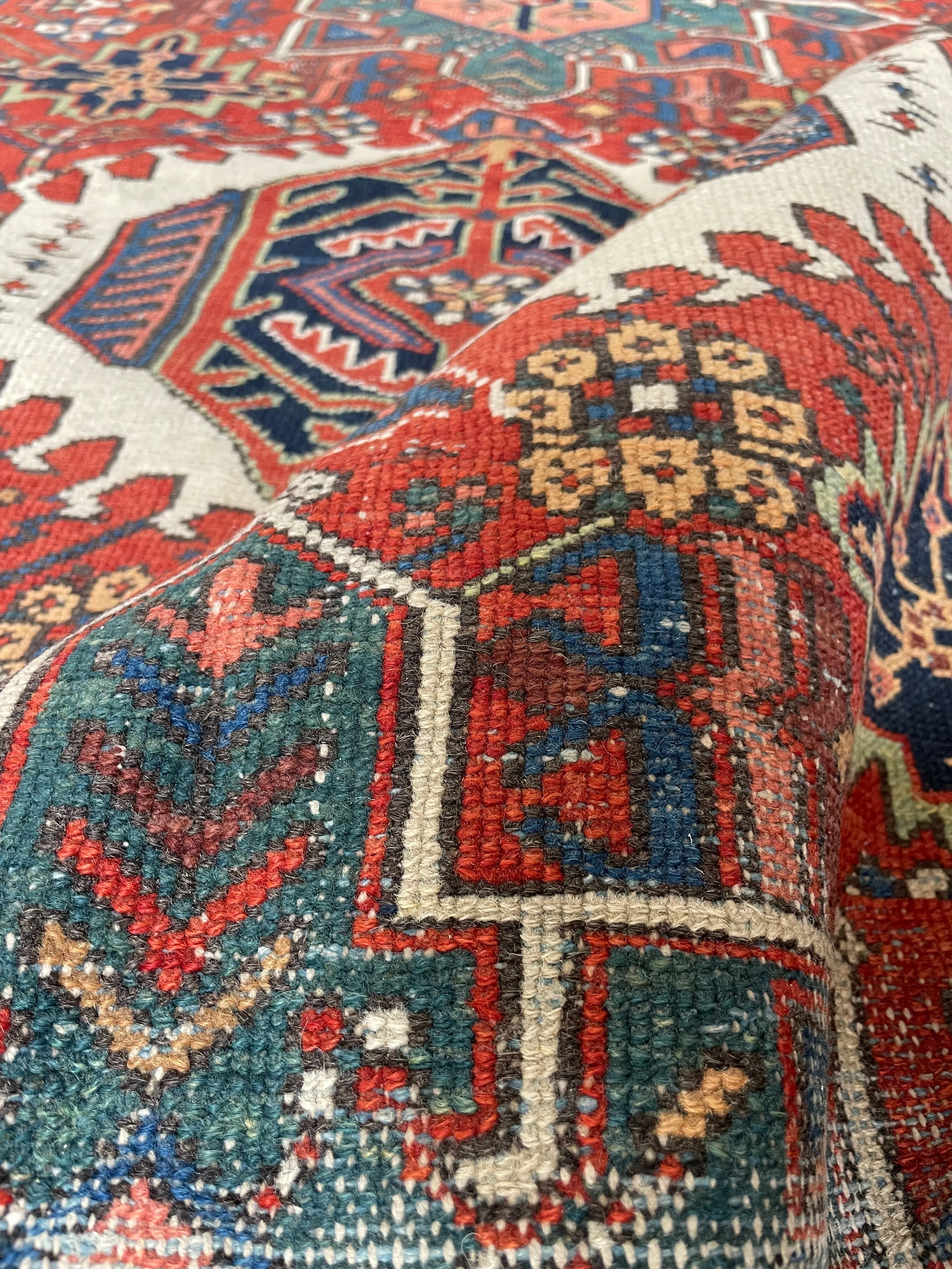 4'5 x 5'4 Antique Persian Heriz Rug #3000ML