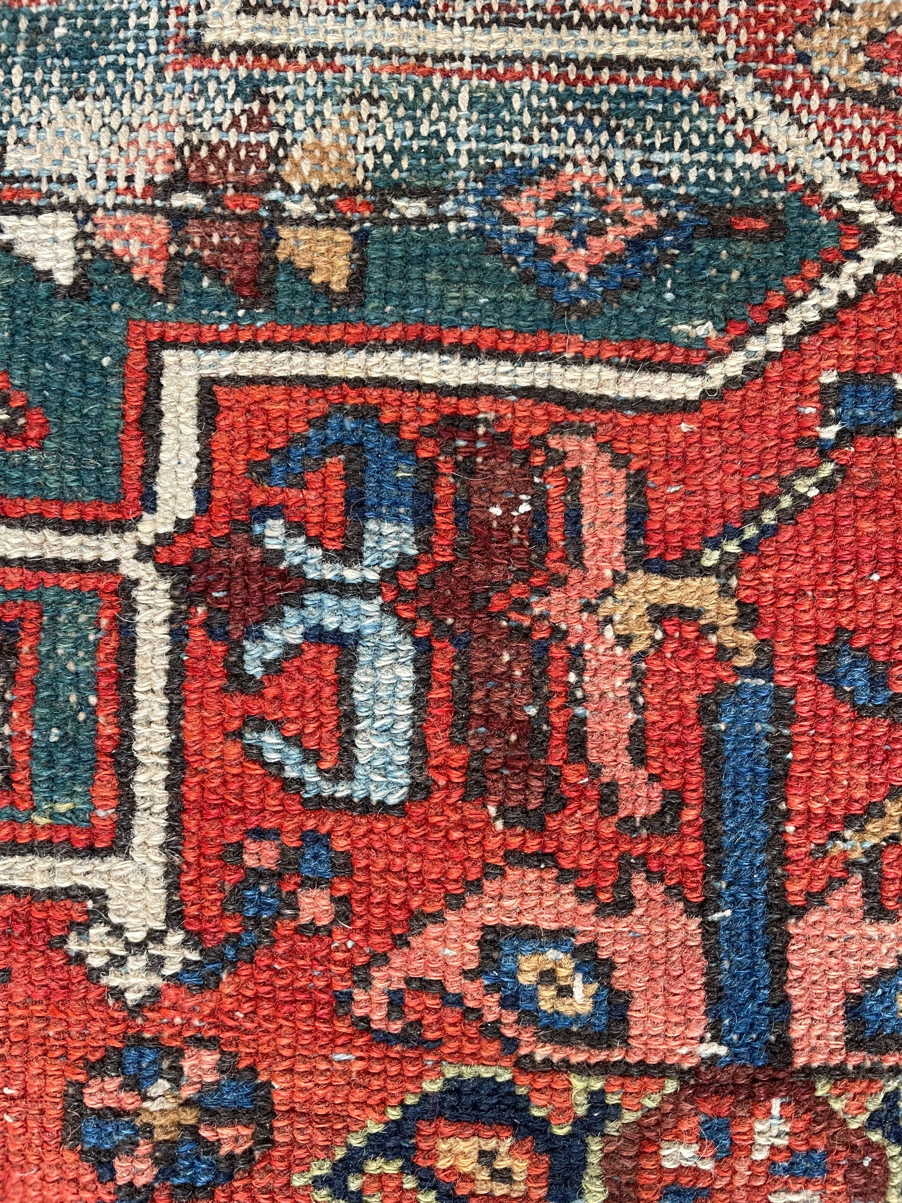4'5 x 5'4 Antique Persian Heriz Rug #3000ML