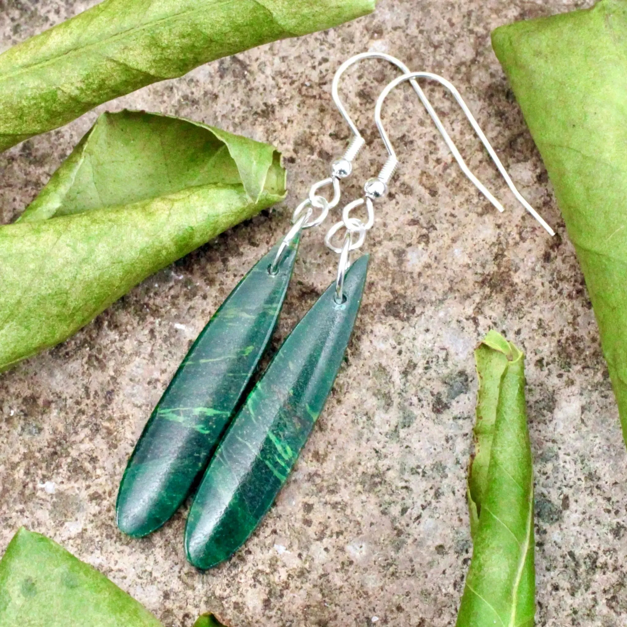 African Jade Earrings