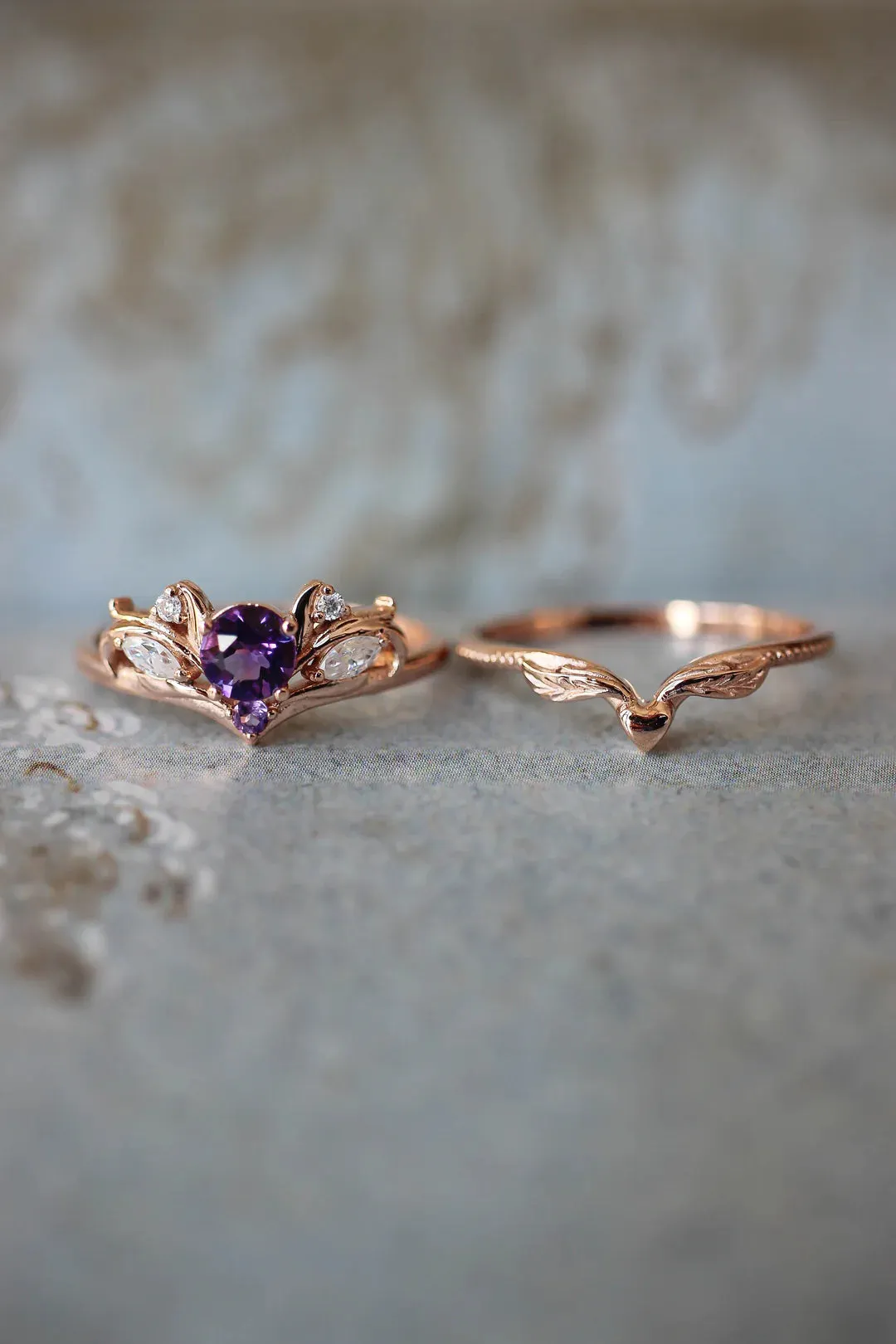 Amethyst Heaven 2 Set Ring