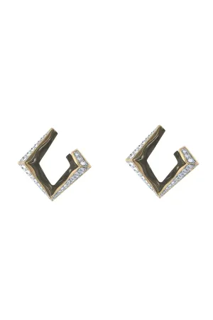 Arches Jade Diamond Hoop Earrings