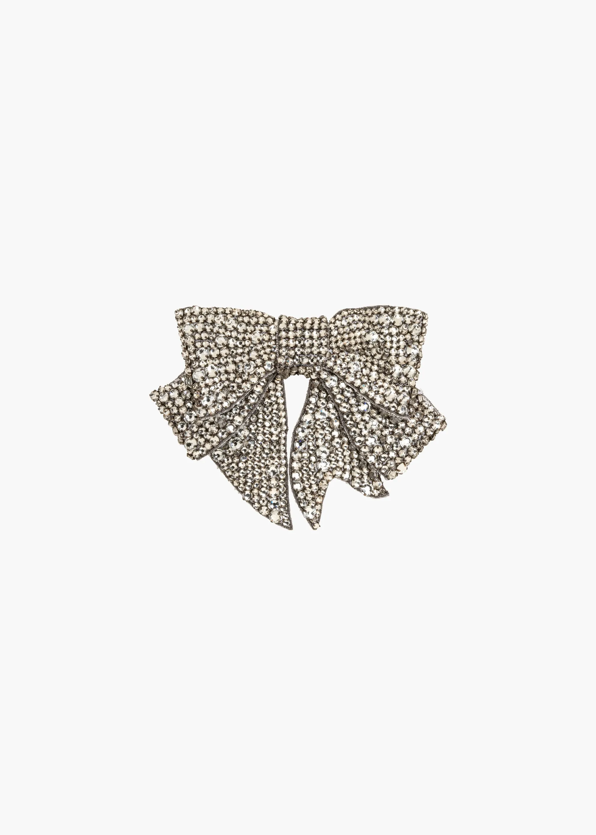 Belle Bow Barrette -- Crystal