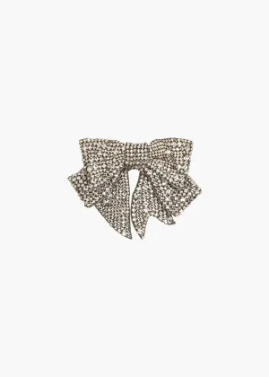 Belle Bow Barrette -- Crystal