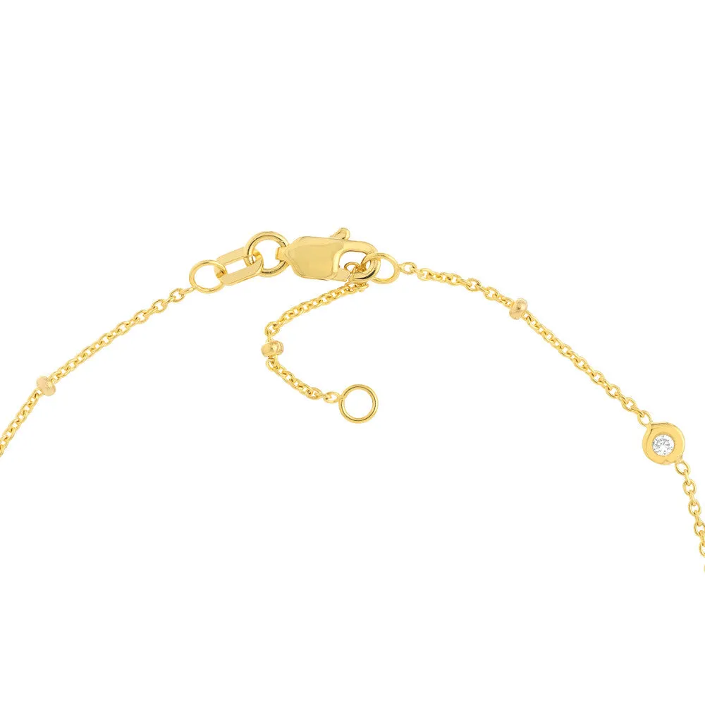 Bezel Station and Drop Adjustable Anklet