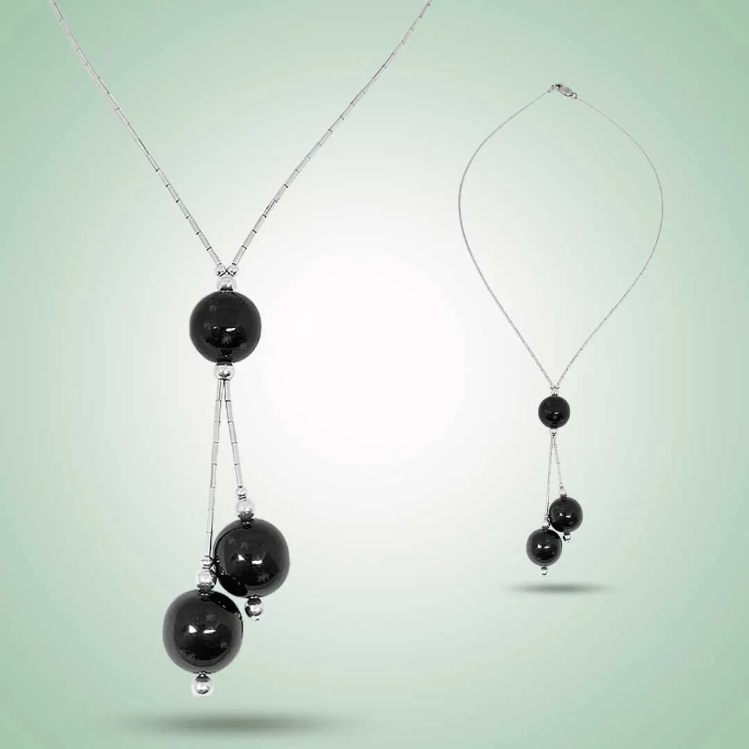Black 'Y' Necklace