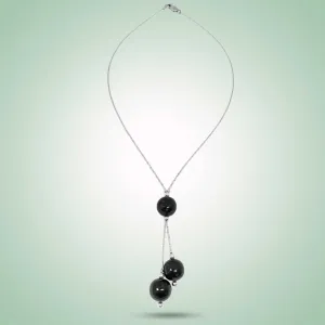 Black 'Y' Necklace