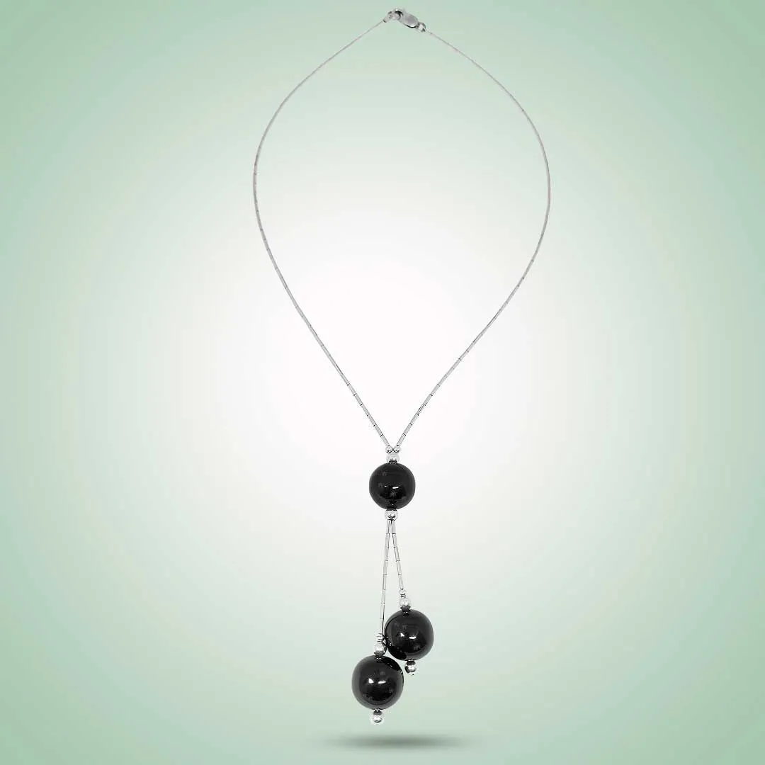 Black 'Y' Necklace