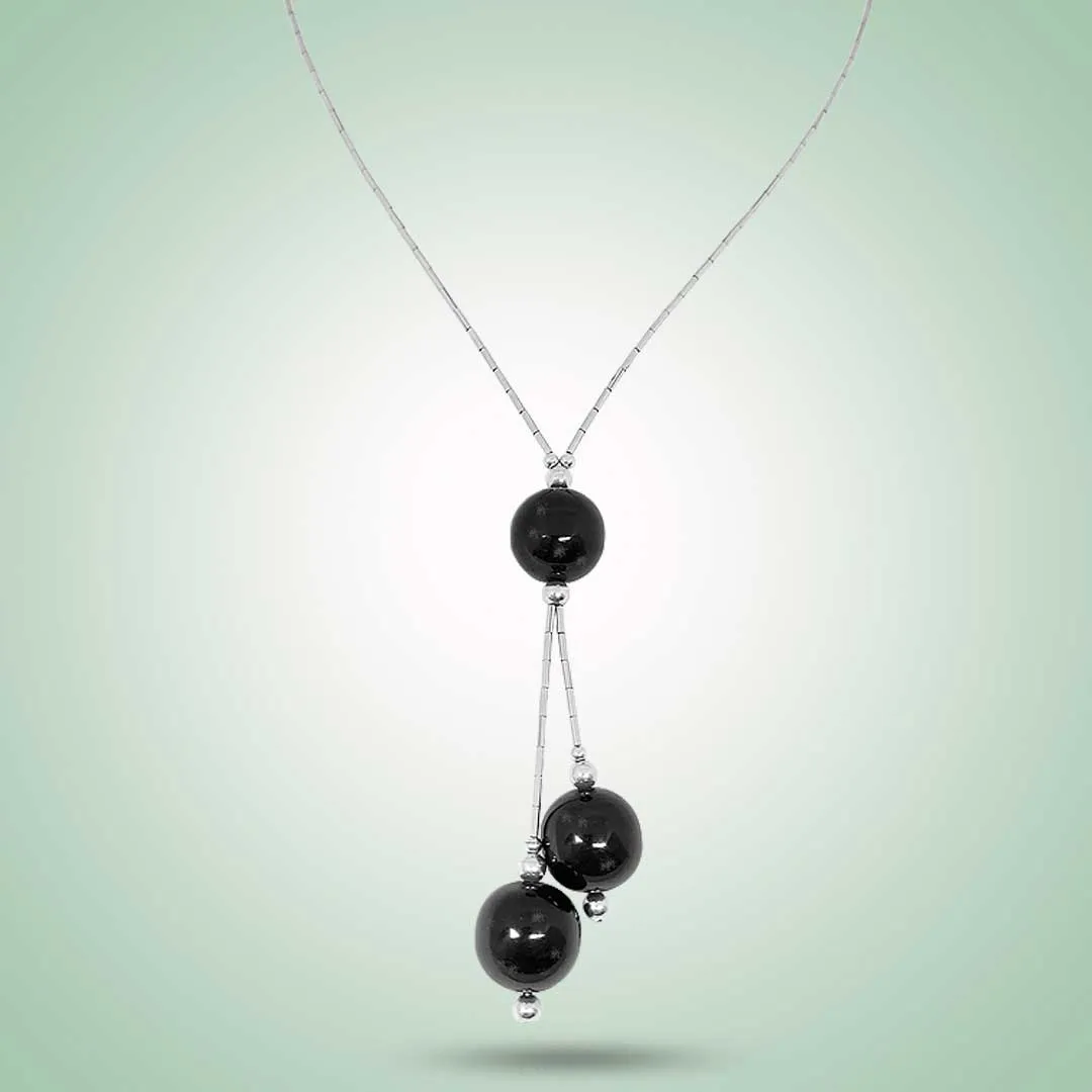 Black 'Y' Necklace