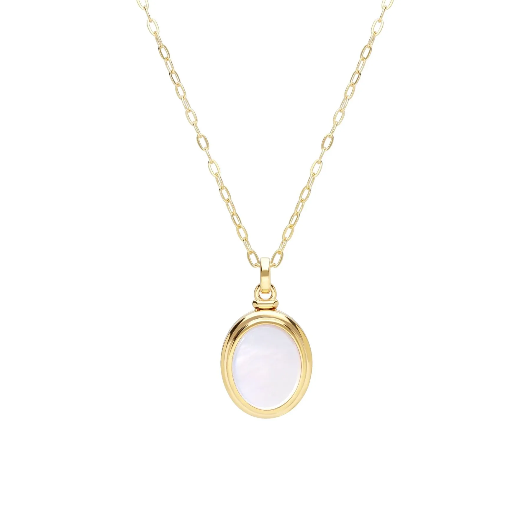 Bona Fide Perlmutt Oval Medaillon
