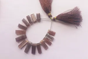 Chocolate Moonstone Faceted Rectangle Shape Drops BFYJ1375-3