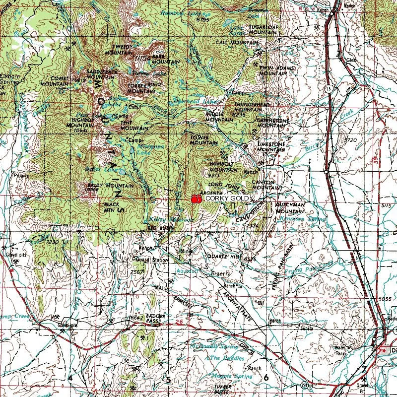 CORKY GOLD Placer Mining Claim, Trout Creek, Beaverhead County, Montana