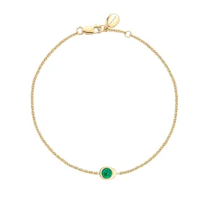 Cosmic Curve Emerald Chain Bracelet