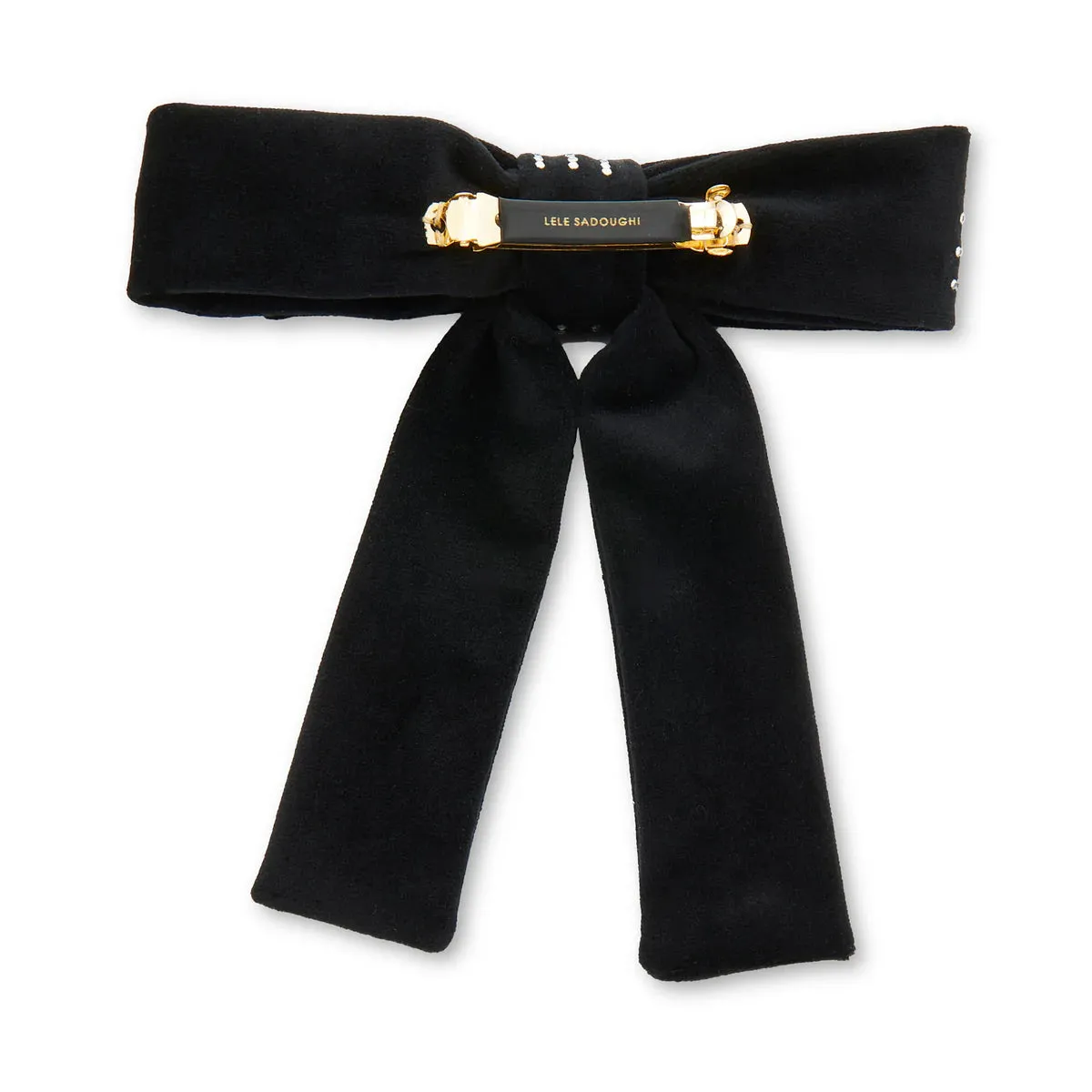 Crystal Pinstripe Antoinette Headband ~ Jet Black