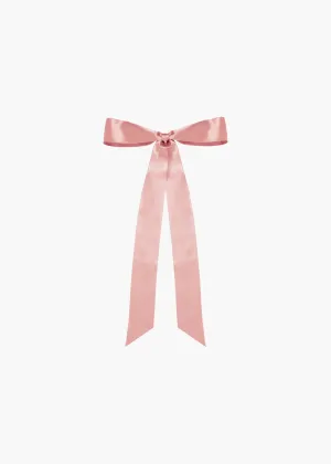 Darla Bow Barrette -- Blush