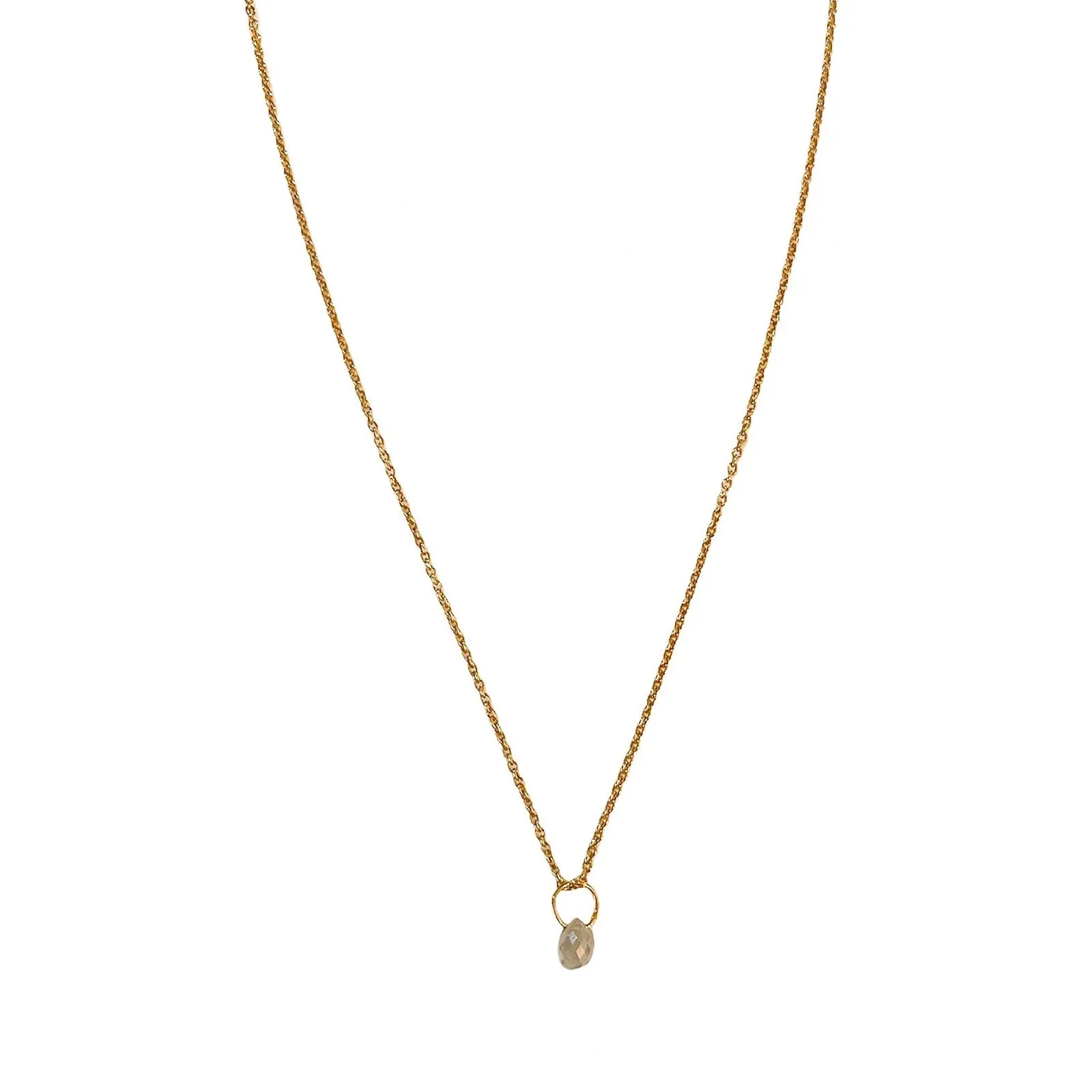 Diamond Drop gold plated diamond necklace