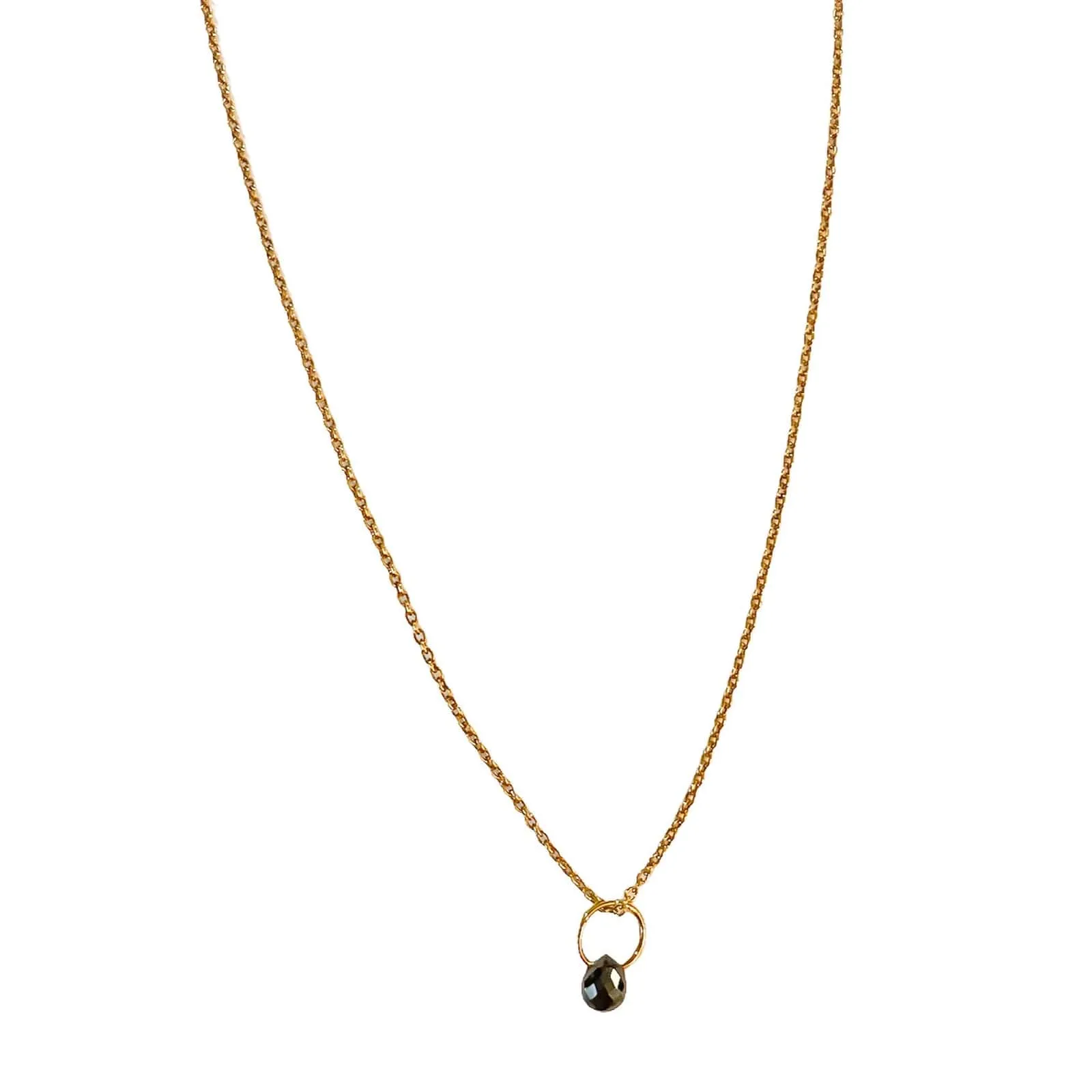 Diamond Drop gold plated diamond necklace