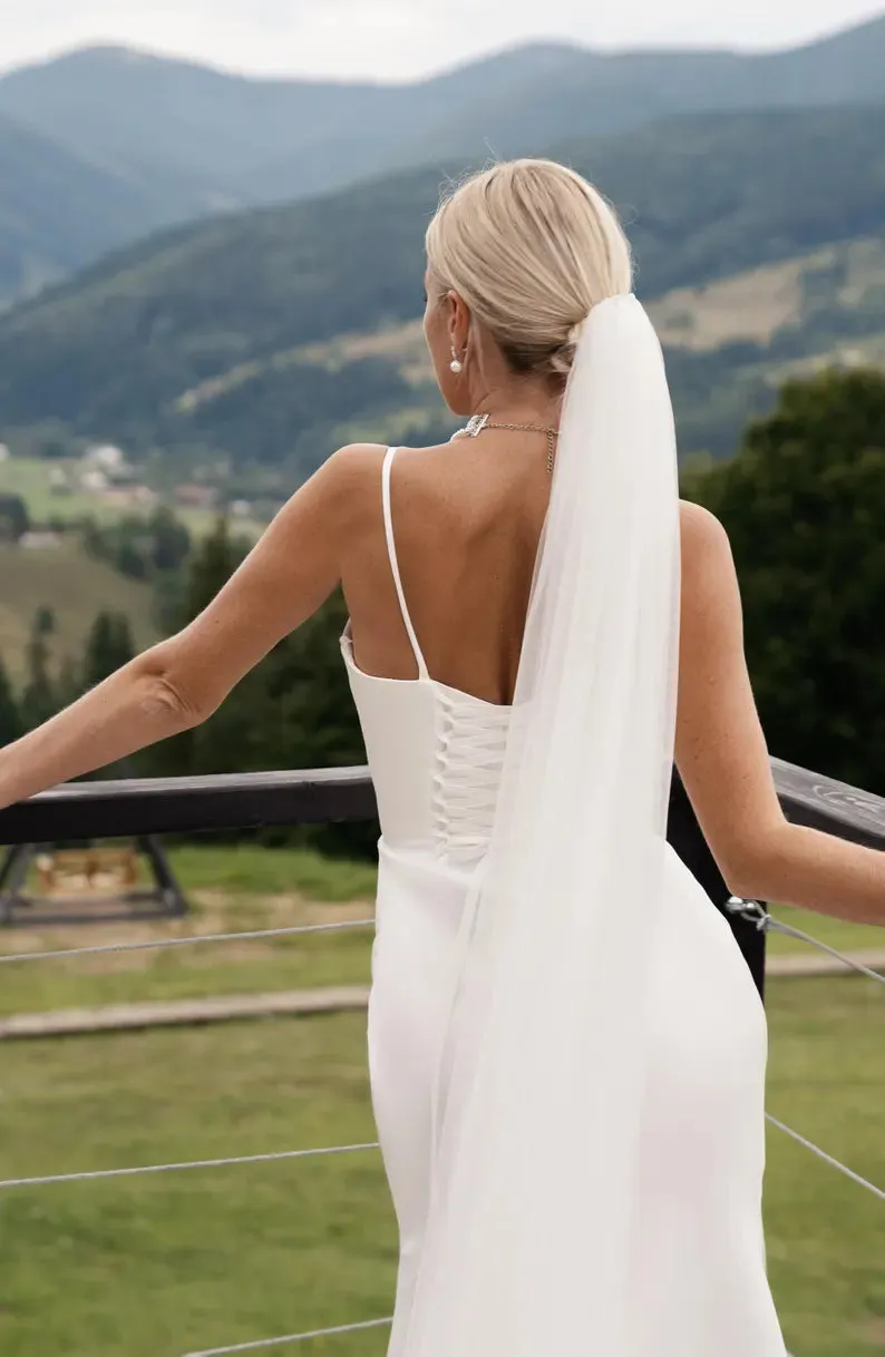 Dress Wholesale Mermaid Beach Satin Wedding Dress Charming Bridal Gown No With Veil And Necklace