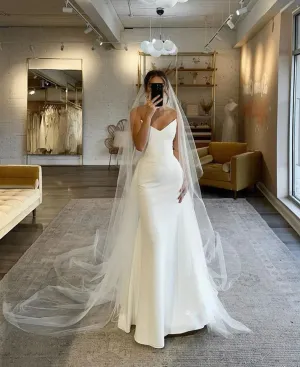 Dress Wholesale Mermaid Strapless Satin Charming Wedding Dresses with Pearls