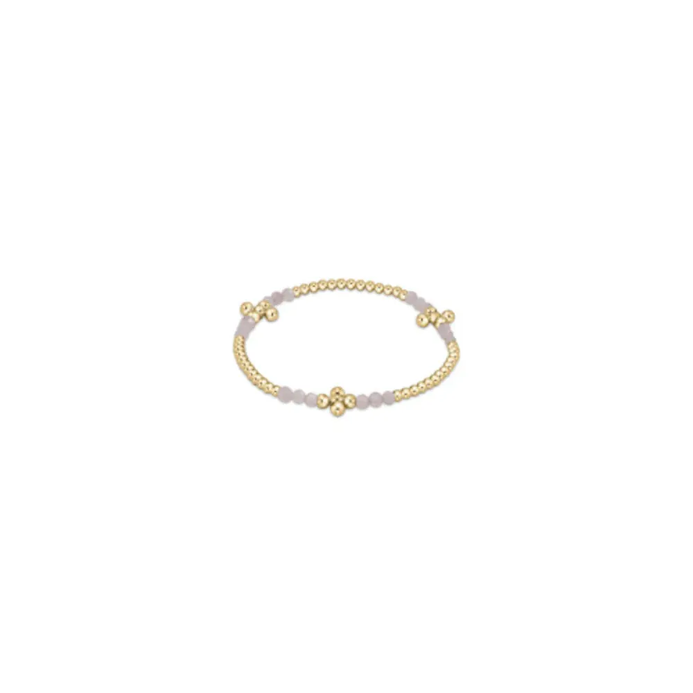 Enewton Signature Cross Gold Bliss Pattern 2.5mm Bead Bracelet in Moonstone