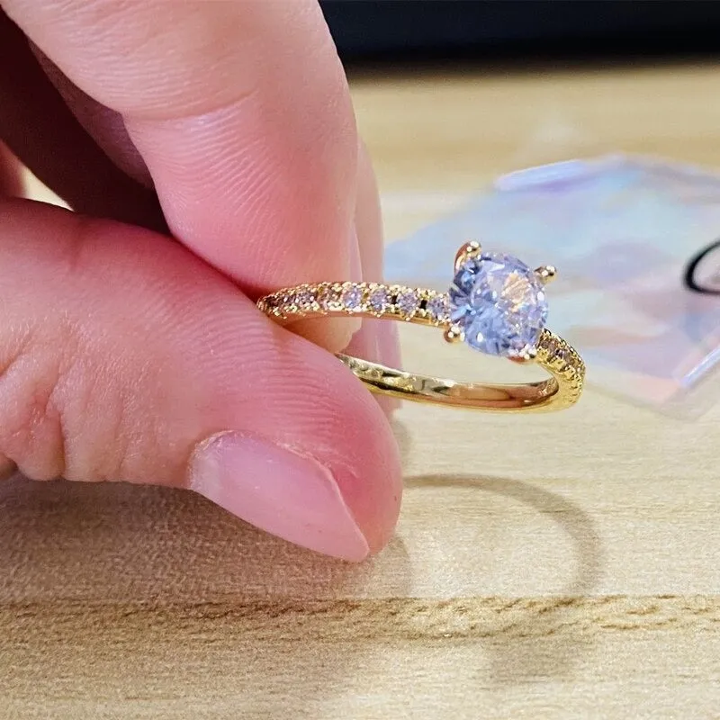 Fashion Luxury Zircon Bejeweled Multicolor Rings