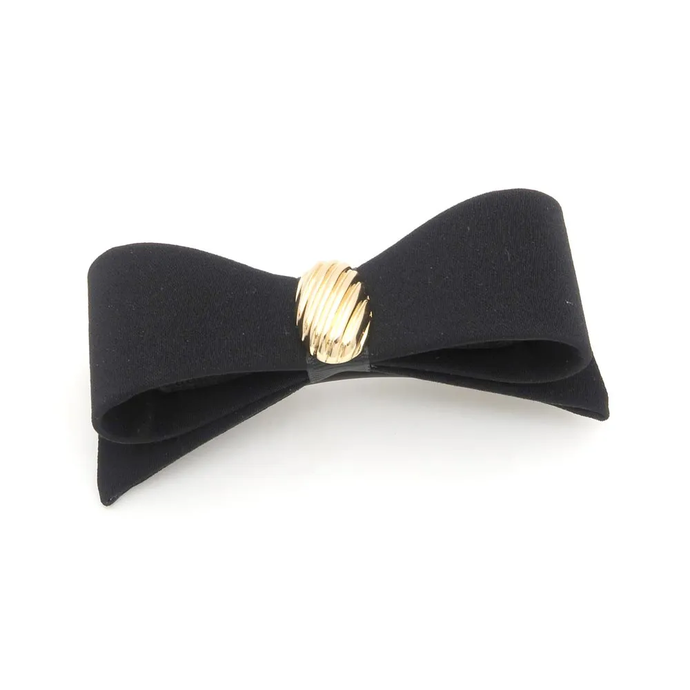 Gold Detail Bow Hair Barrette