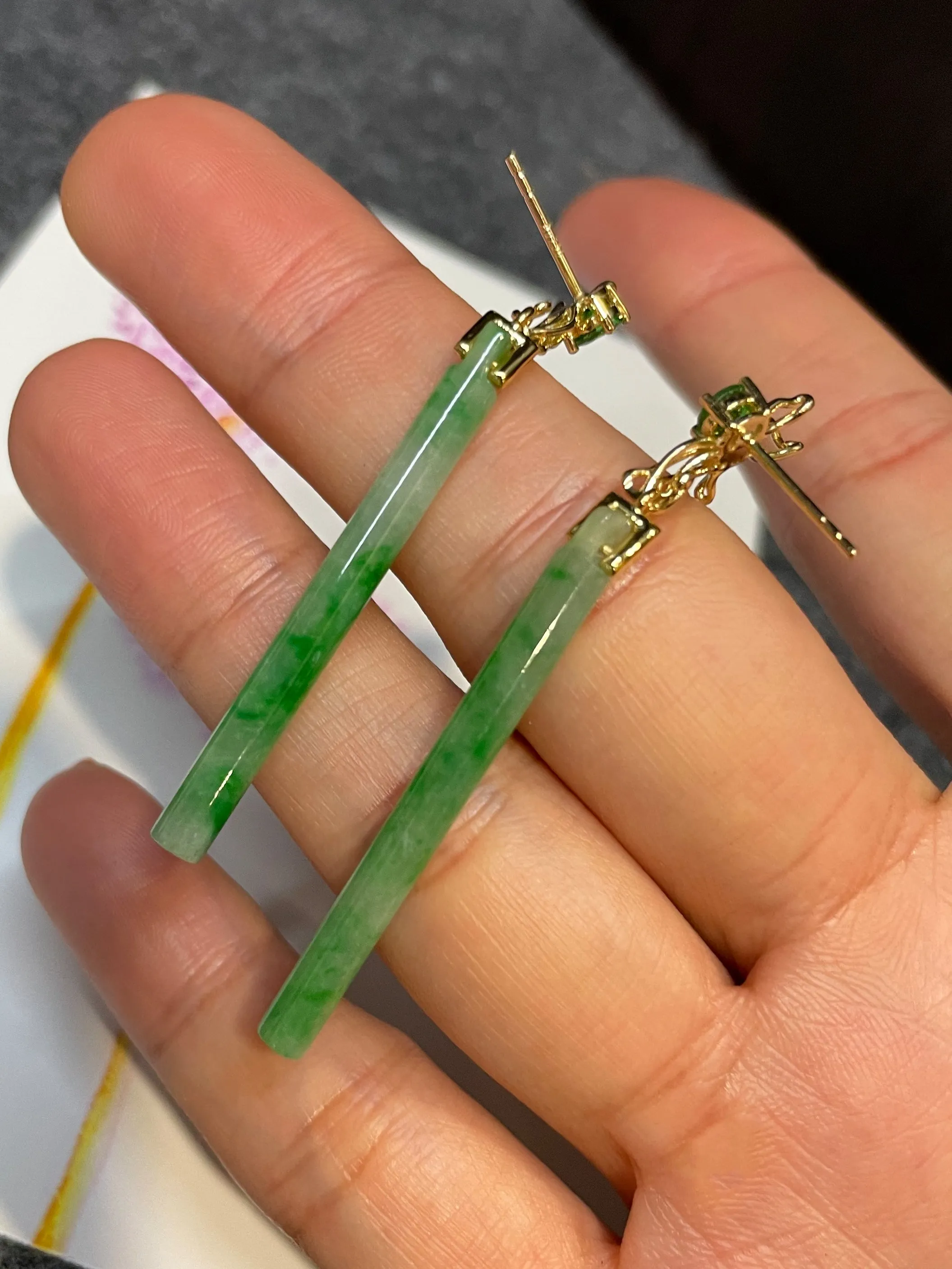 Green Jade Earrings / Pendant (NJE073)