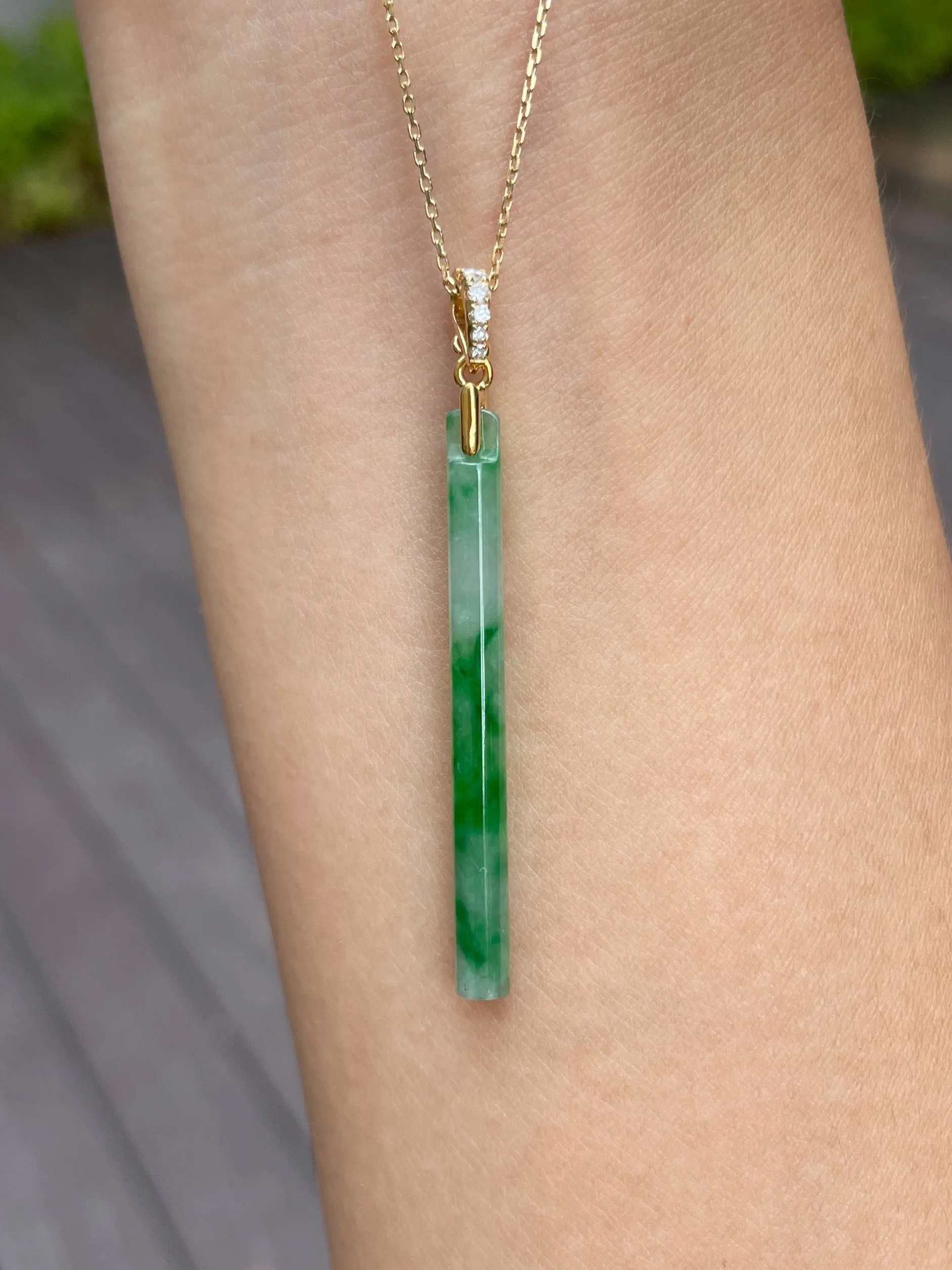 Green Jade Earrings / Pendant (NJE073)