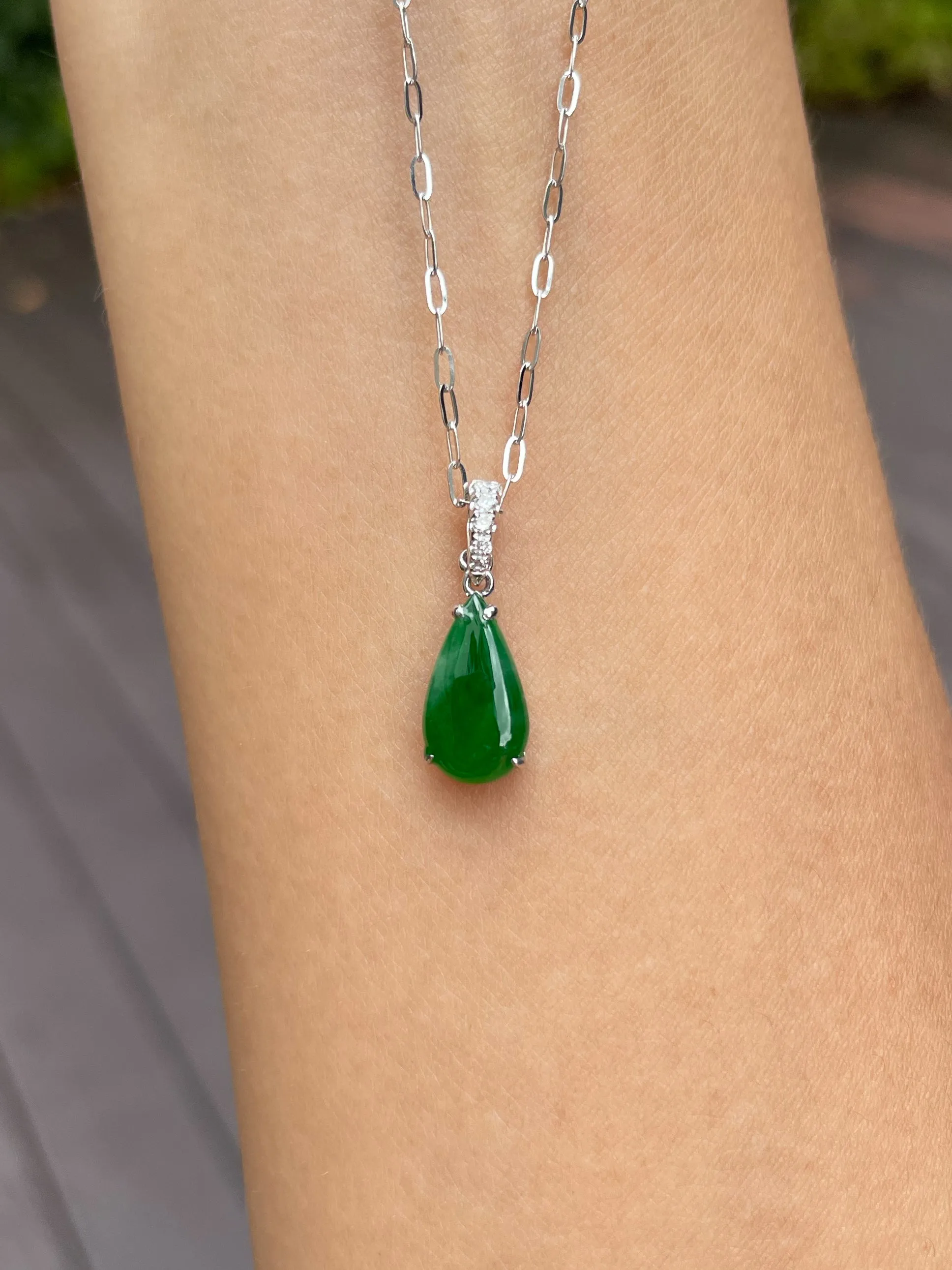 Green Jade Earrings / Pendant (NJE086)
