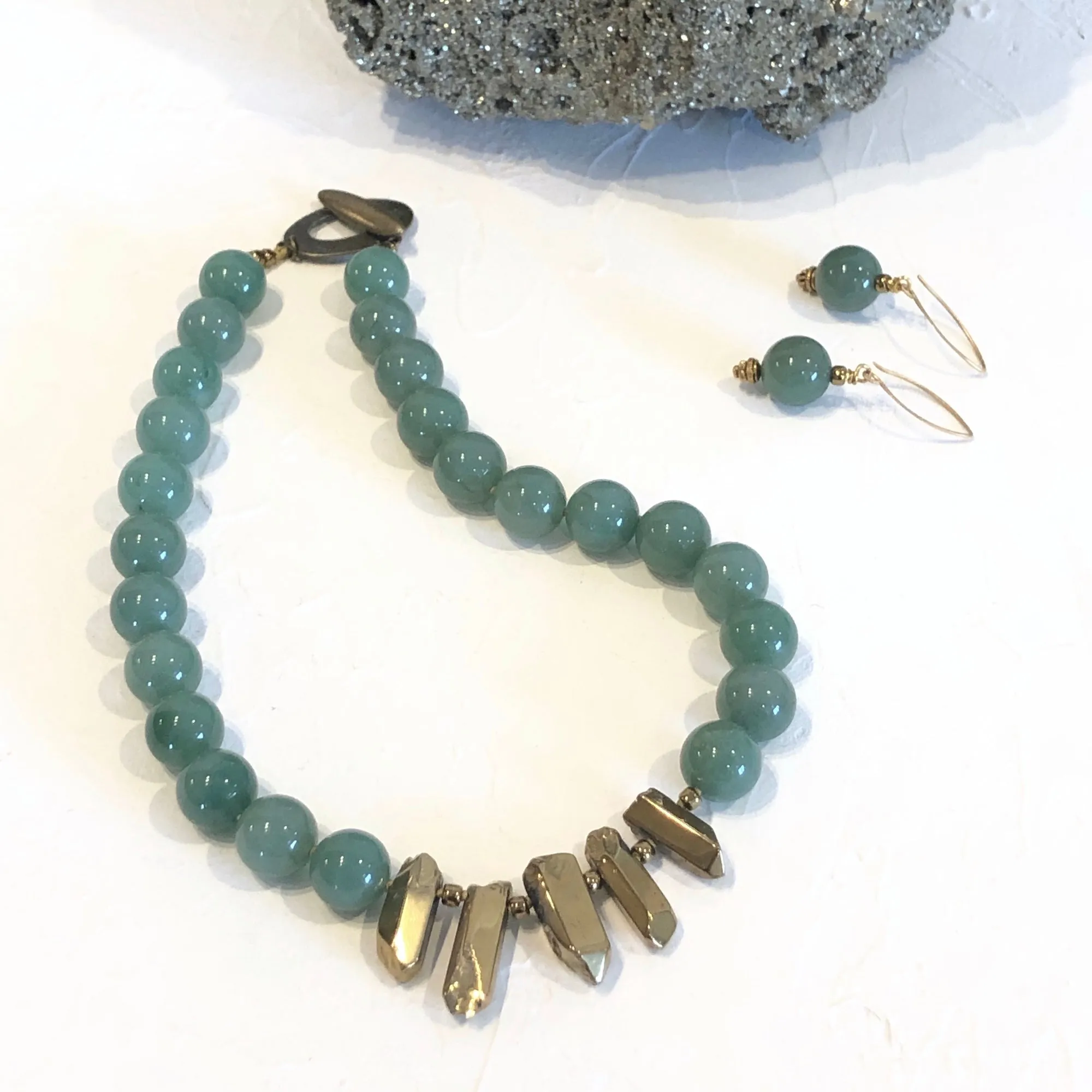 Green with Jade Necklace