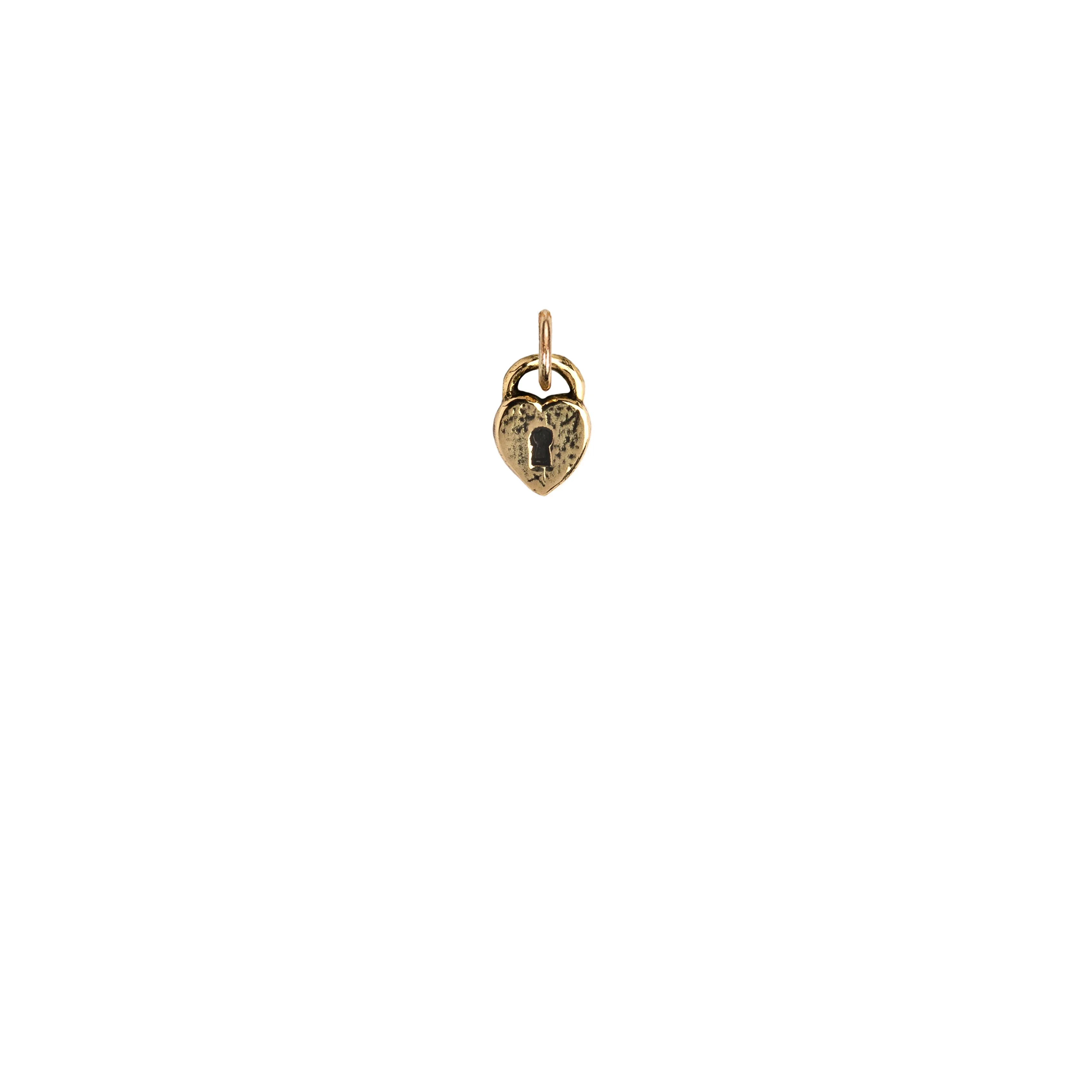 Heart Lock 14K Gold Symbol Charm