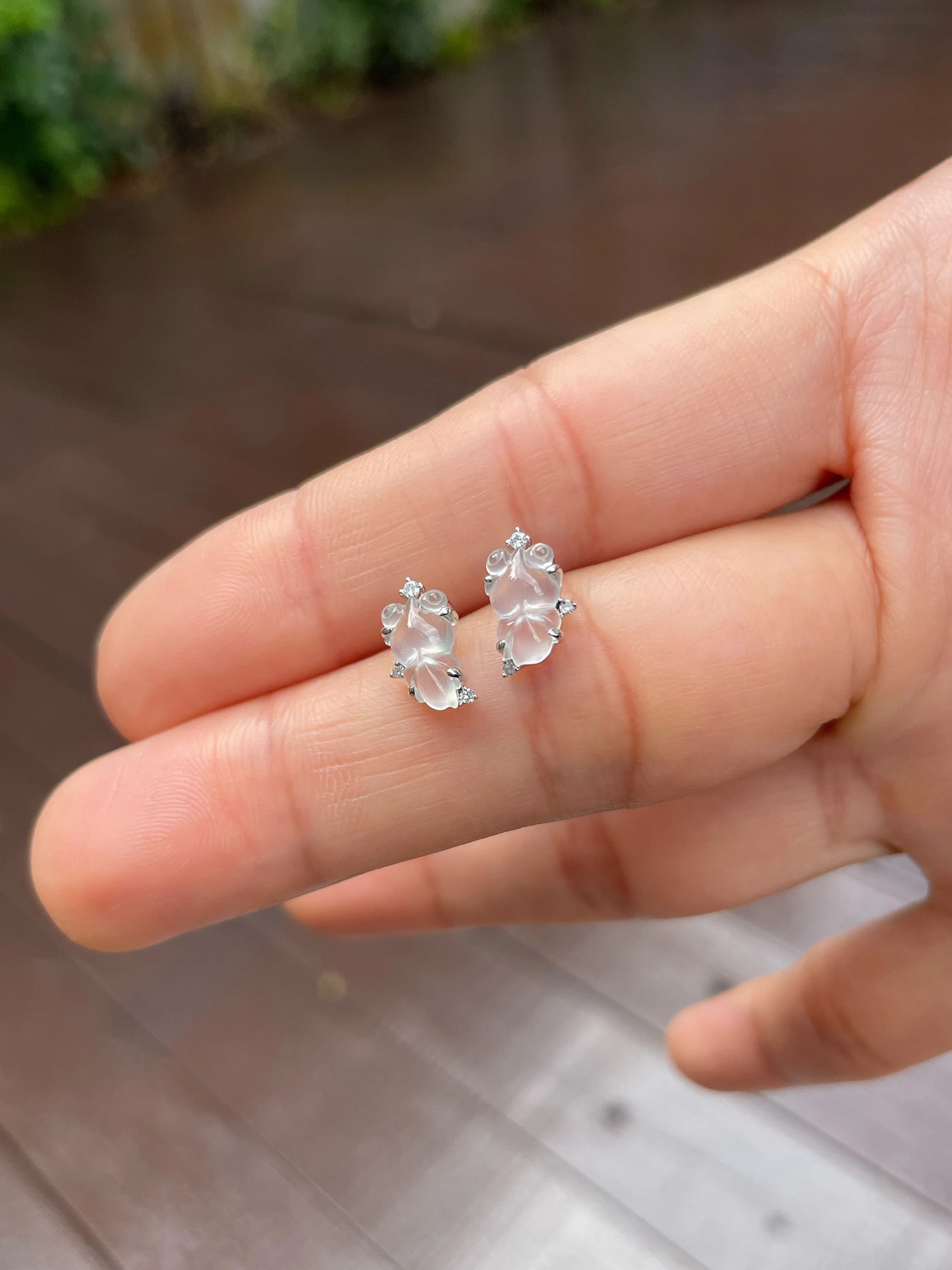 Icy Jade Earrings - Goldfish (NJE122)