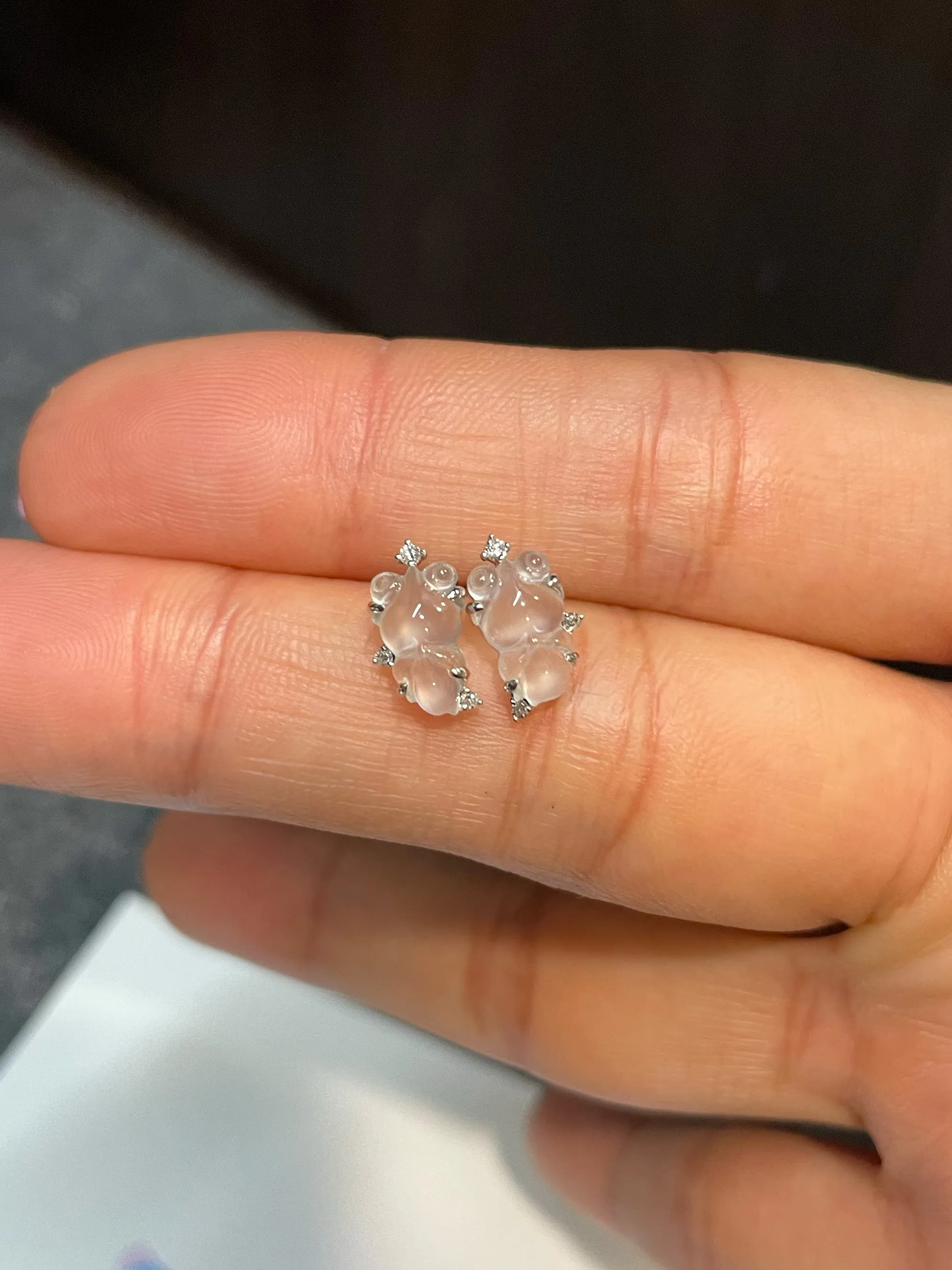 Icy Jade Earrings - Goldfish (NJE122)