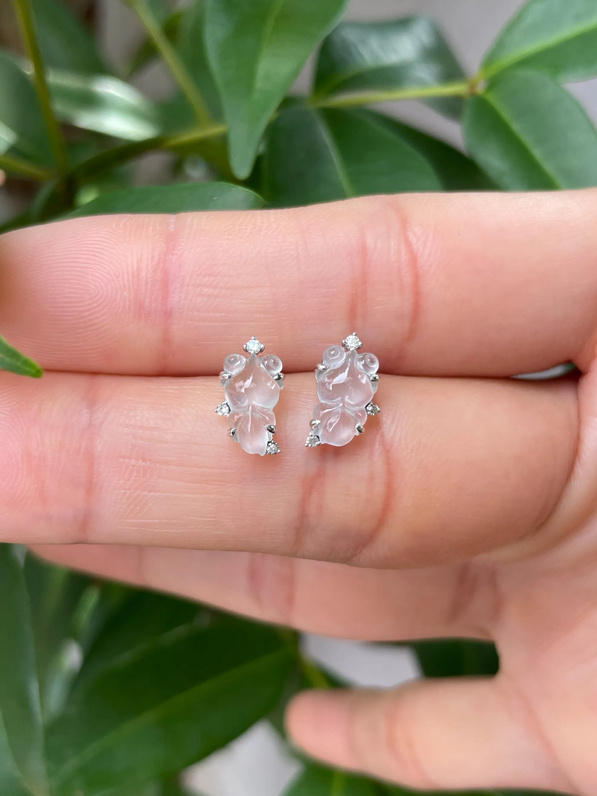 Icy Jade Earrings - Goldfish (NJE122)