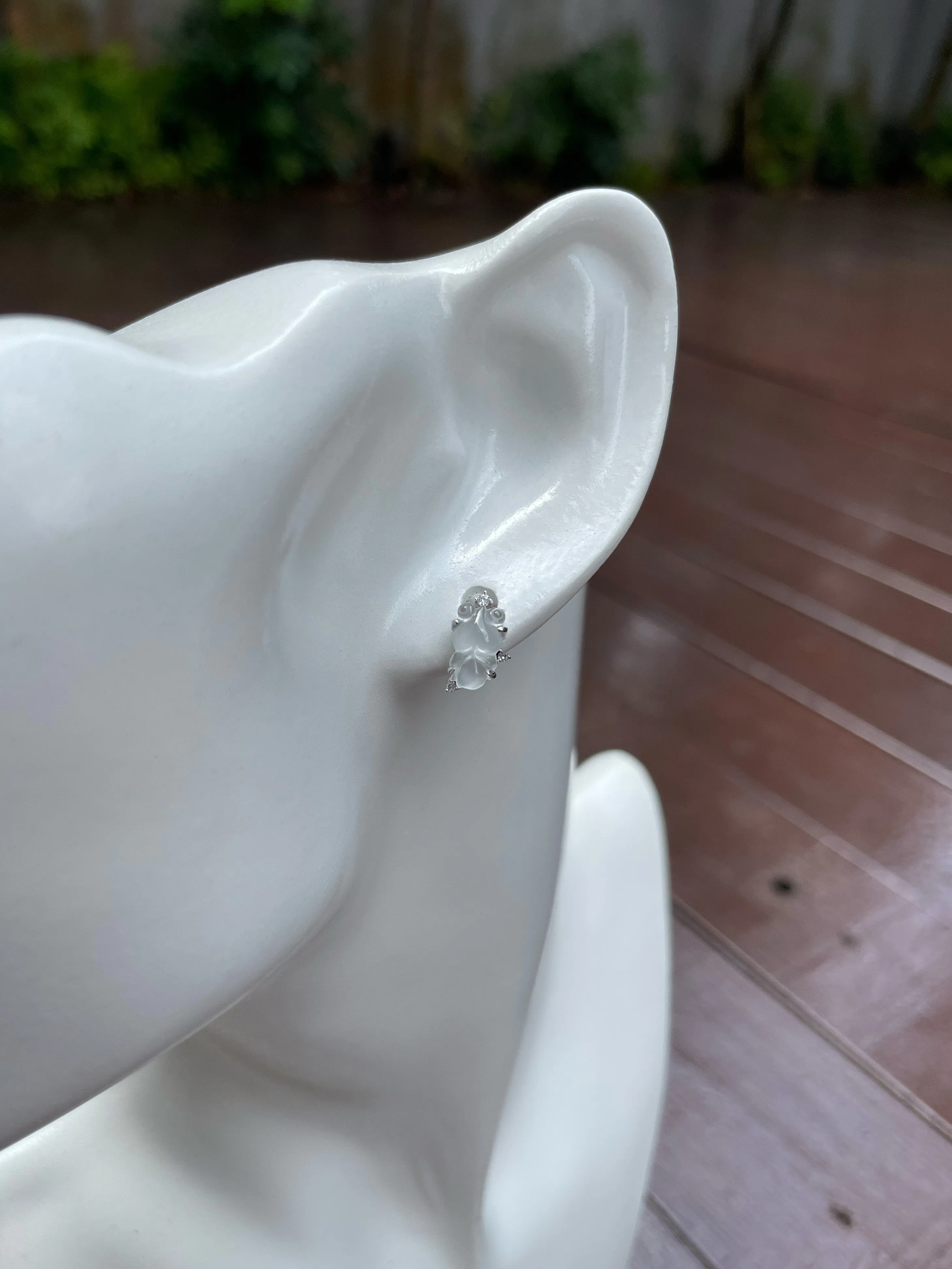 Icy Jade Earrings - Goldfish (NJE122)