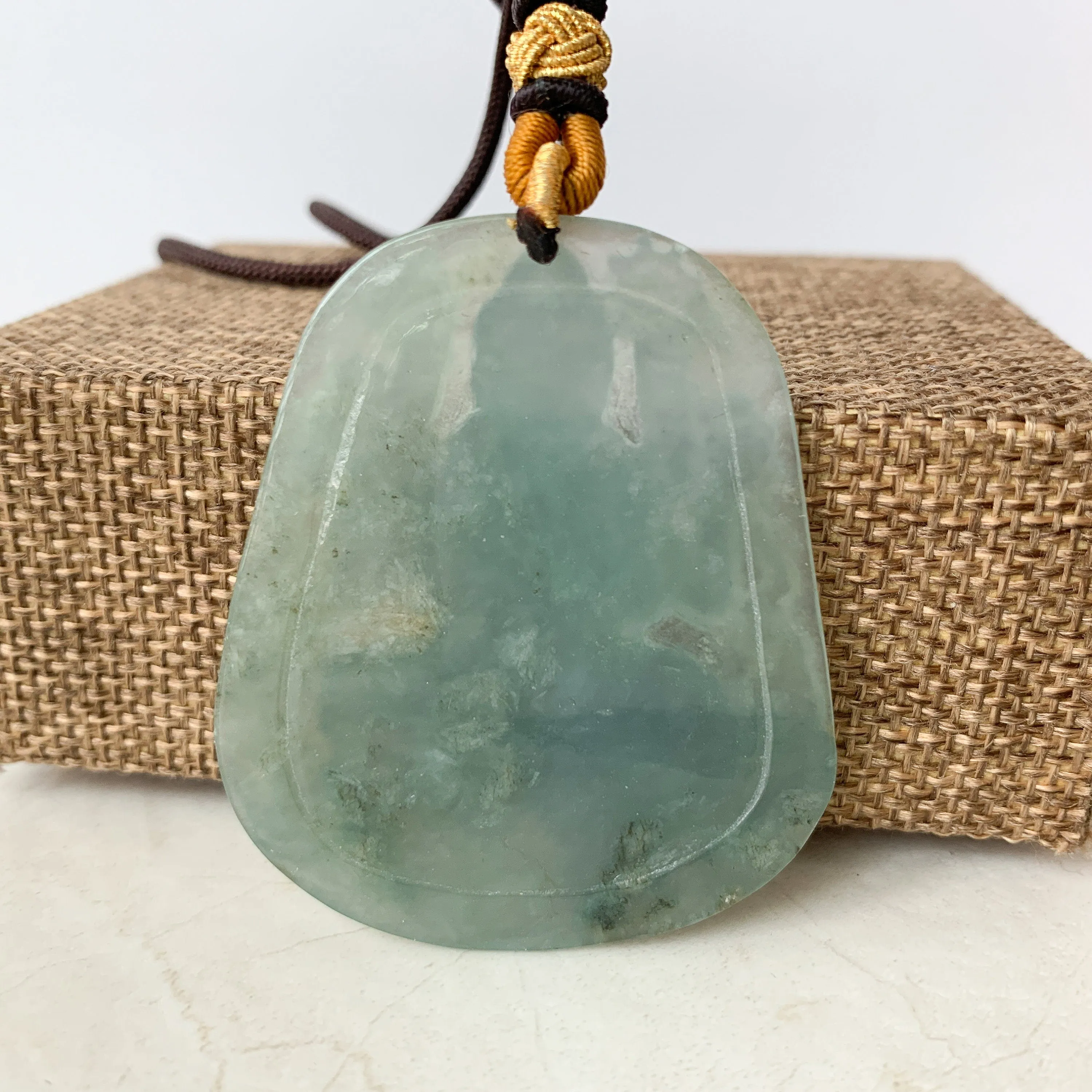 Jadeite Jade Guan Yin Avalokiteshvara Thousand Hands Carved Pendant Necklace,  YJ-0321-0420066