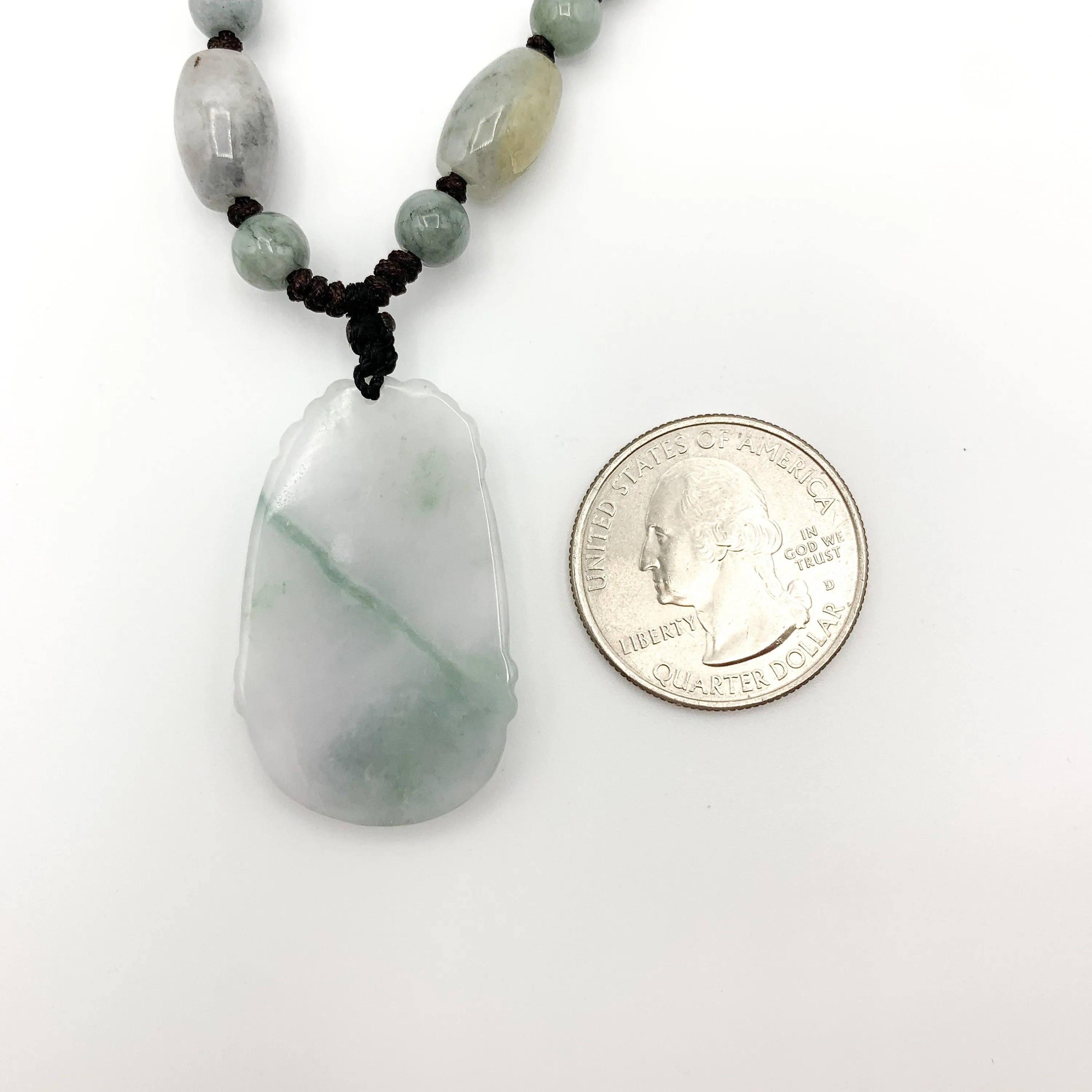Jadeite Jade Rooster Chicken Chinese Zodiac Carved Rustic Pendant Necklace, YW-0321-1645917332