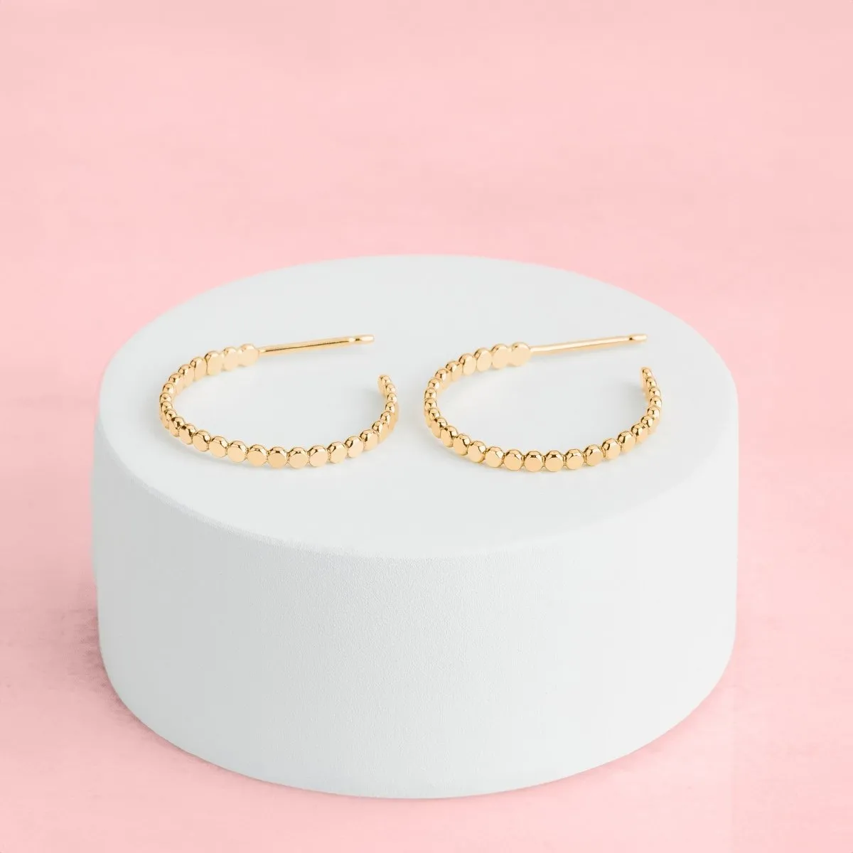 Large Glimmer Hoop Earrings