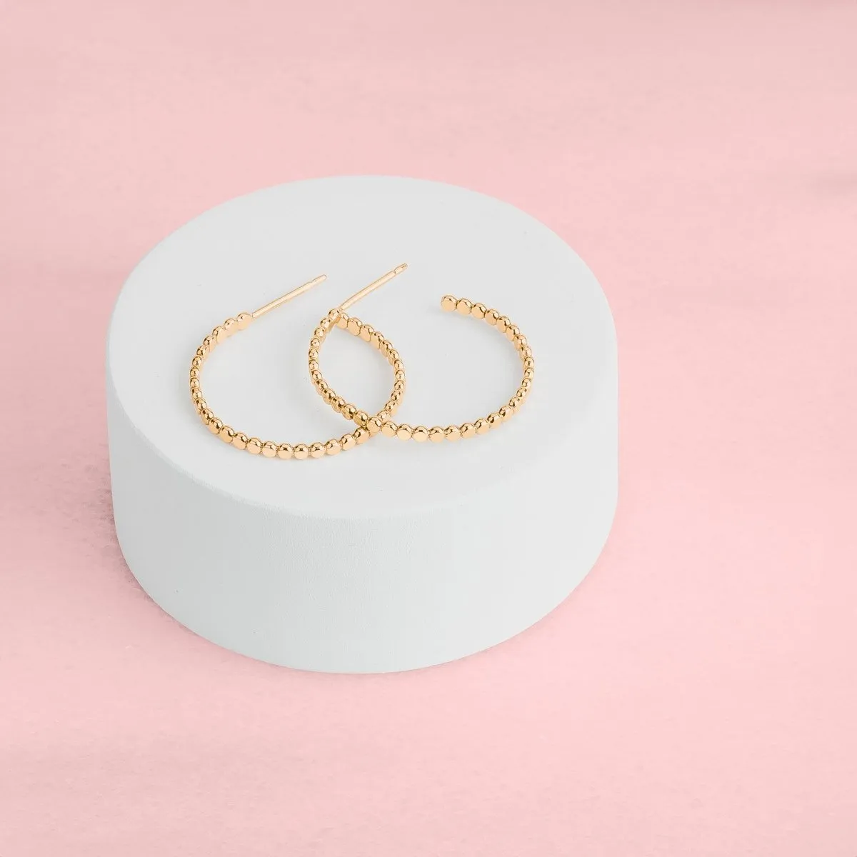 Large Glimmer Hoop Earrings