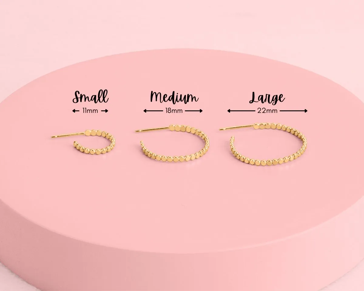 Large Glimmer Hoop Earrings