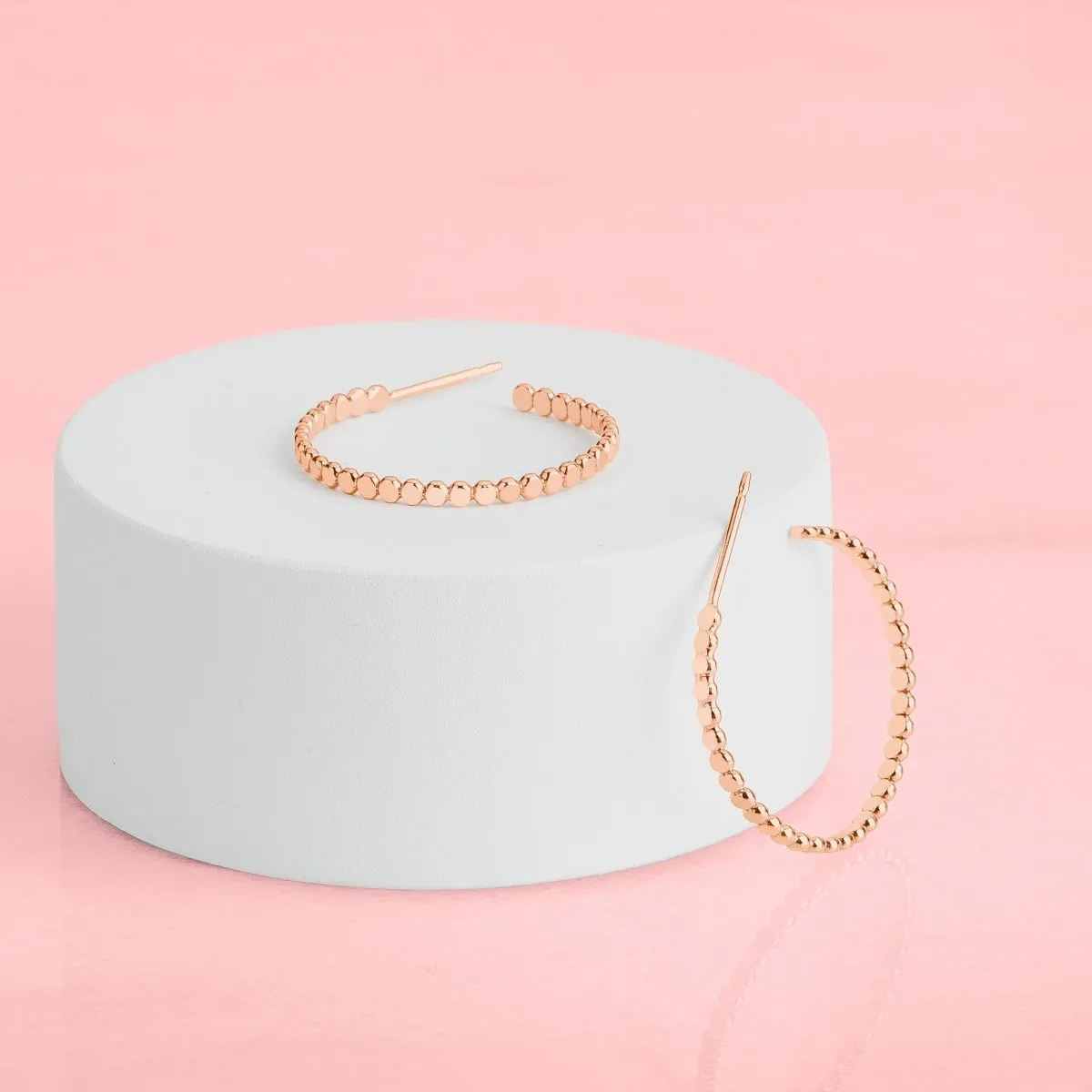 Large Glimmer Hoop Earrings