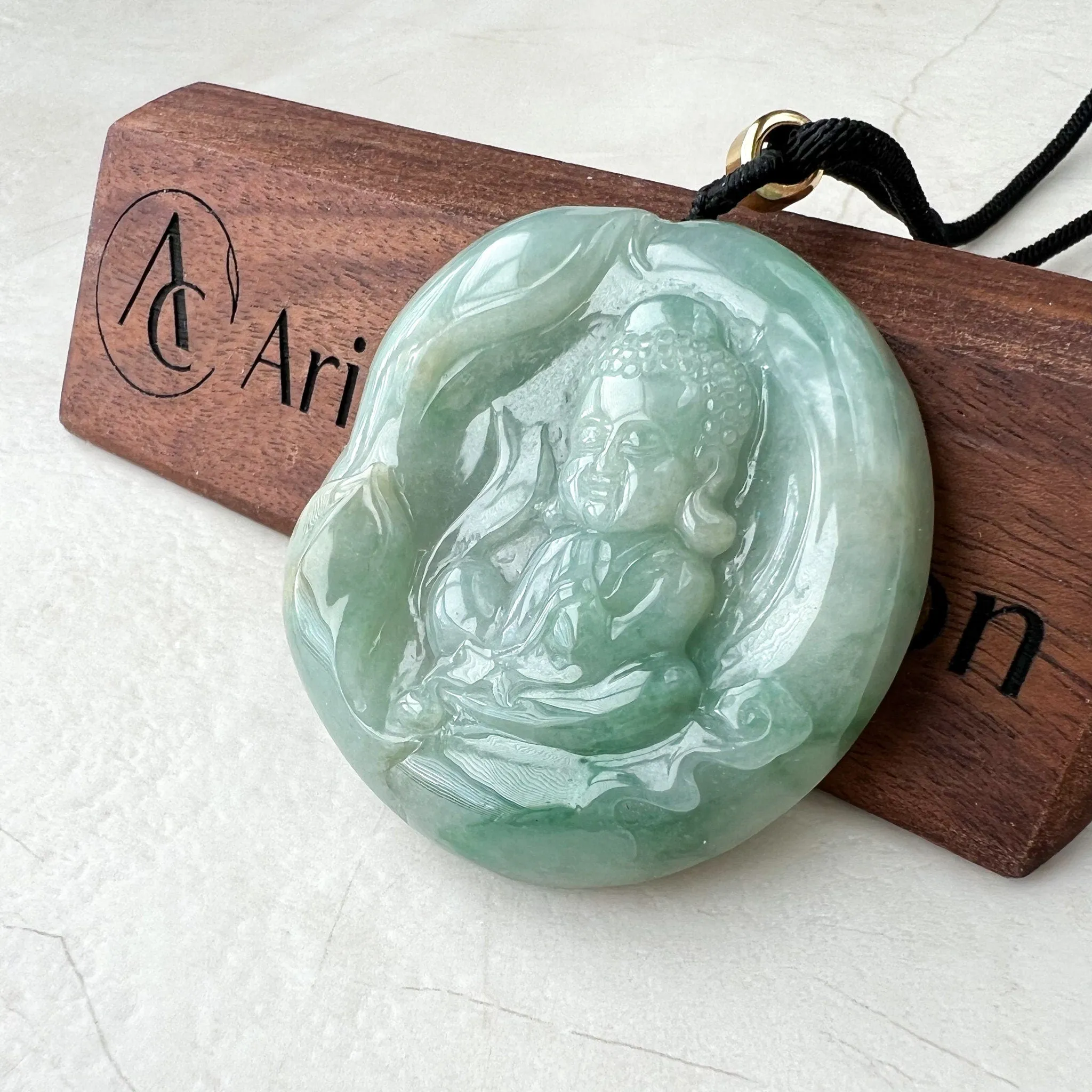 Large Jadeite Jade Baby Buddha  Necklace, 宝宝佛, YJ-0722-0004953