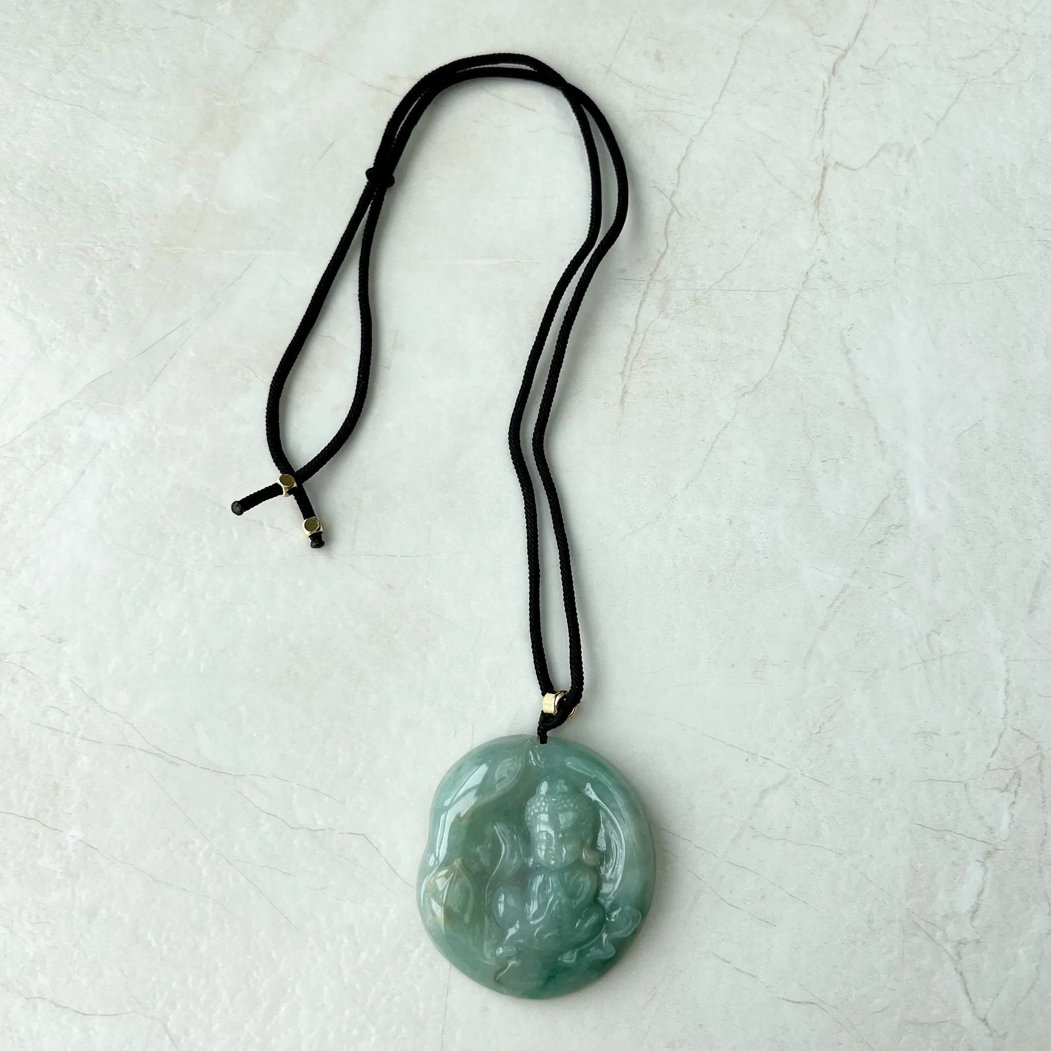 Large Jadeite Jade Baby Buddha  Necklace, 宝宝佛, YJ-0722-0004953
