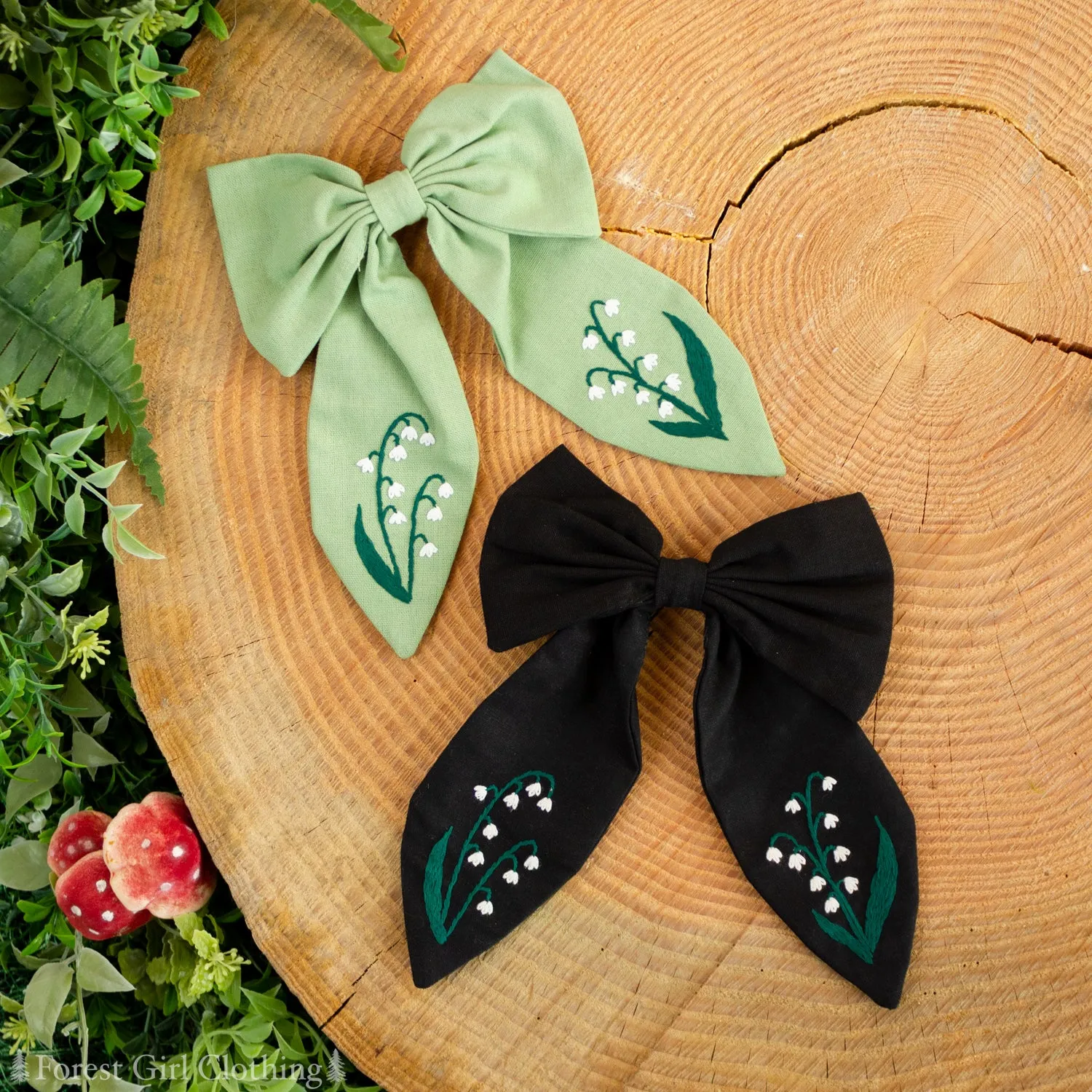 Lily of the Valley Hair Bow