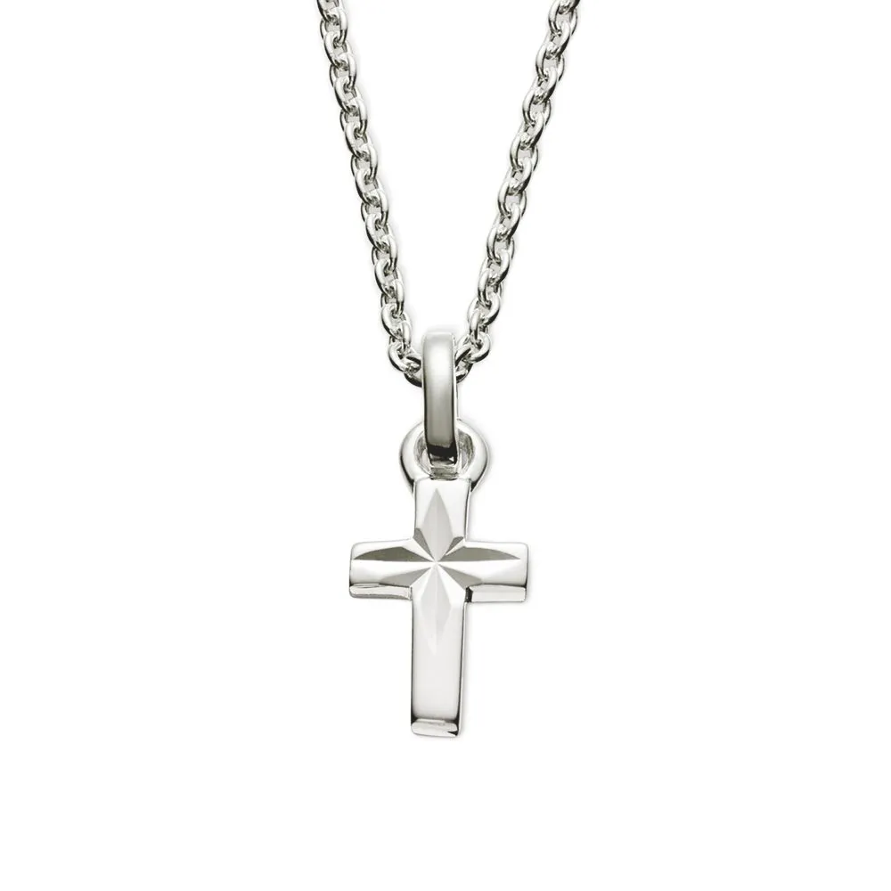 Little Star Jade Sterling Silver Cross Necklace LSN0531