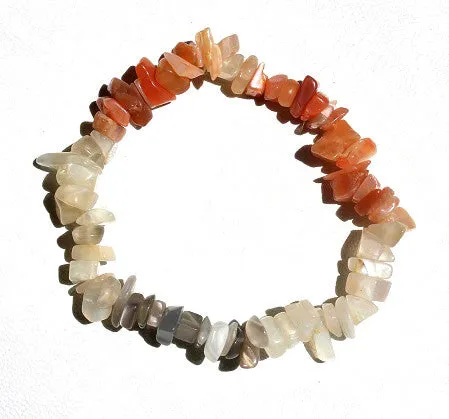 Moonstone Peach chip Bracelet