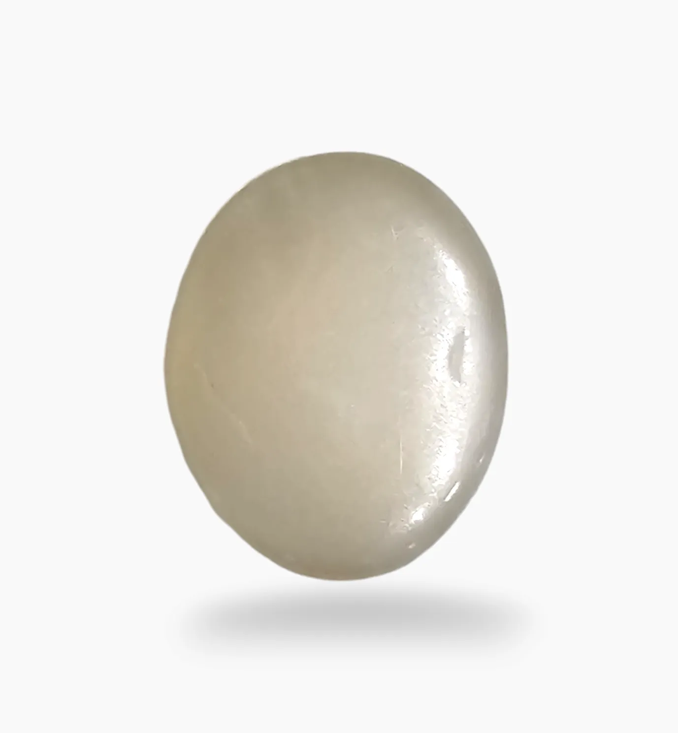 Natural Peach Moonstone Gemstone 3.98 Carats Oval Cabochon Shape 12.6x10.1mm