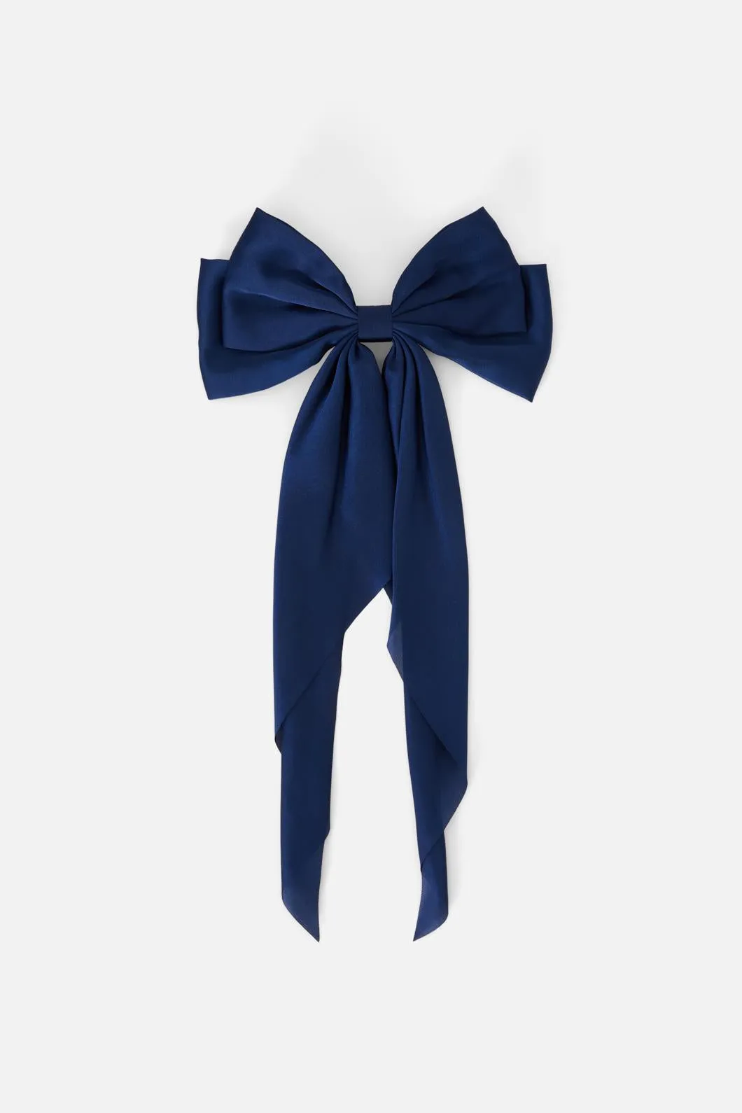 Navy Barrette Bow Clip